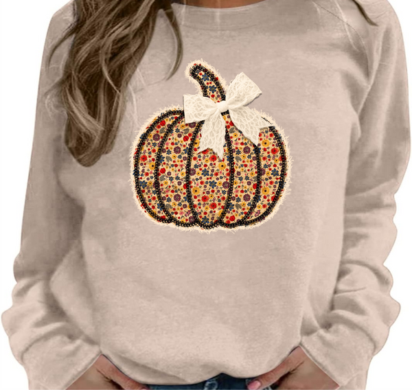 Faux Embroidery Pumpkin - DTF Transfer