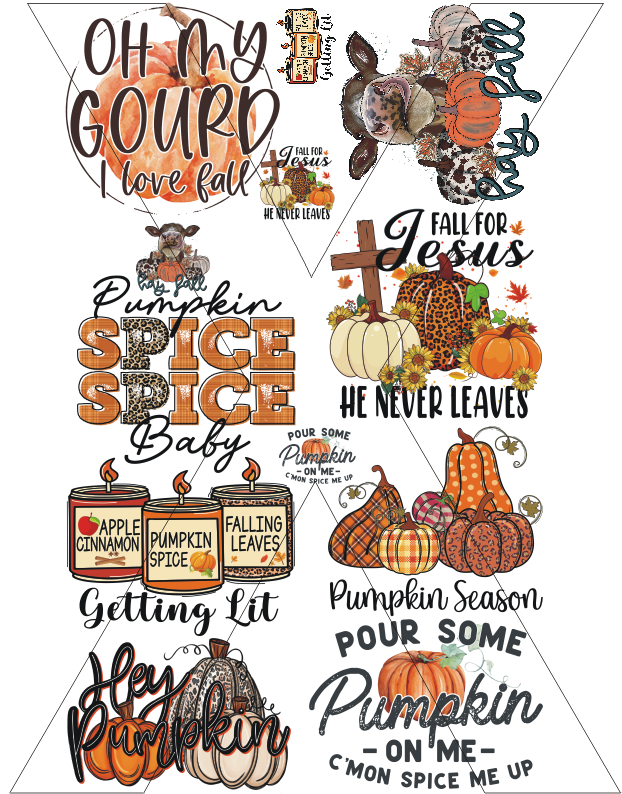Fall Gang Sheet - DTF Transfer