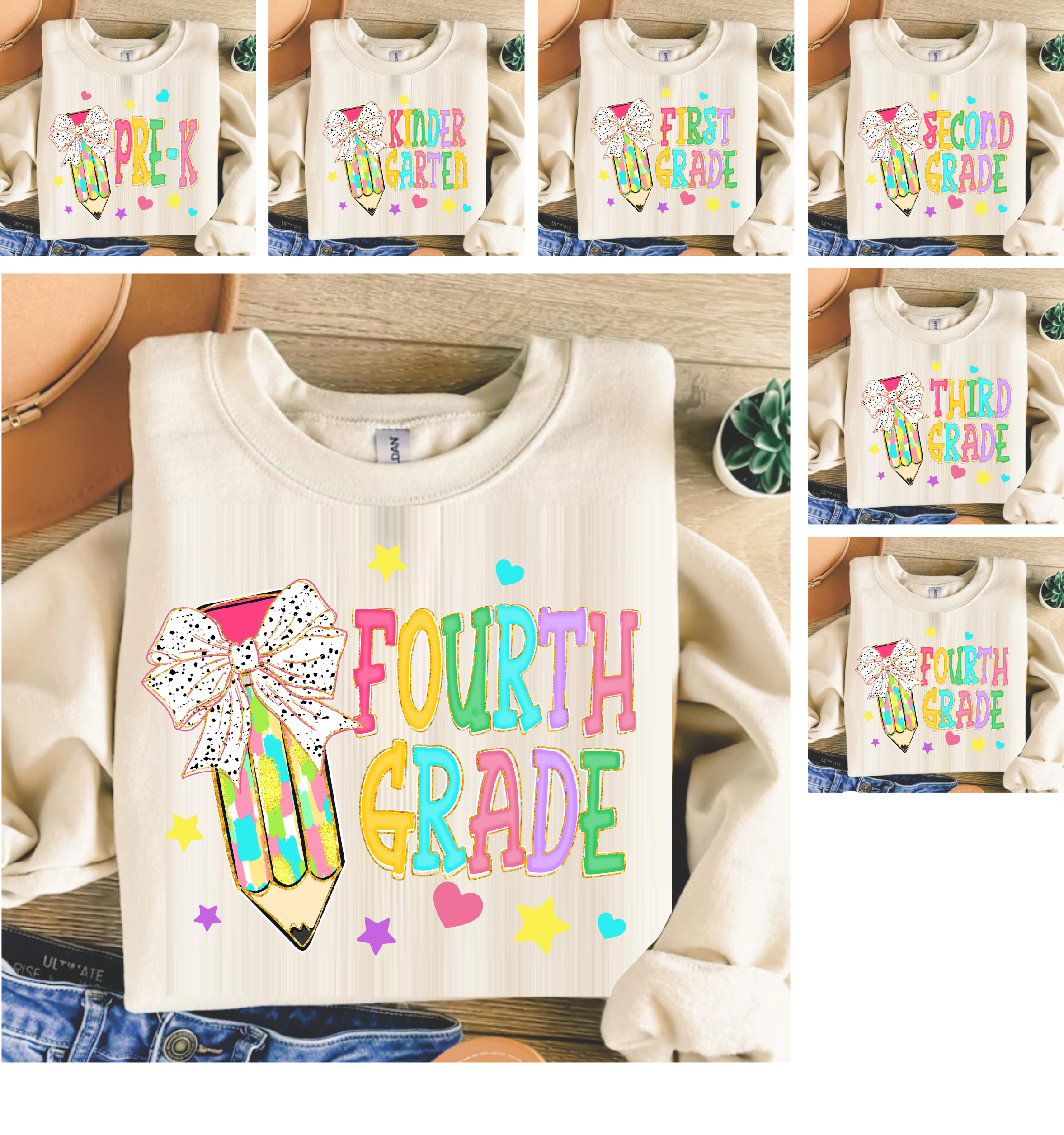 Pencil Bow - DTF Transfer