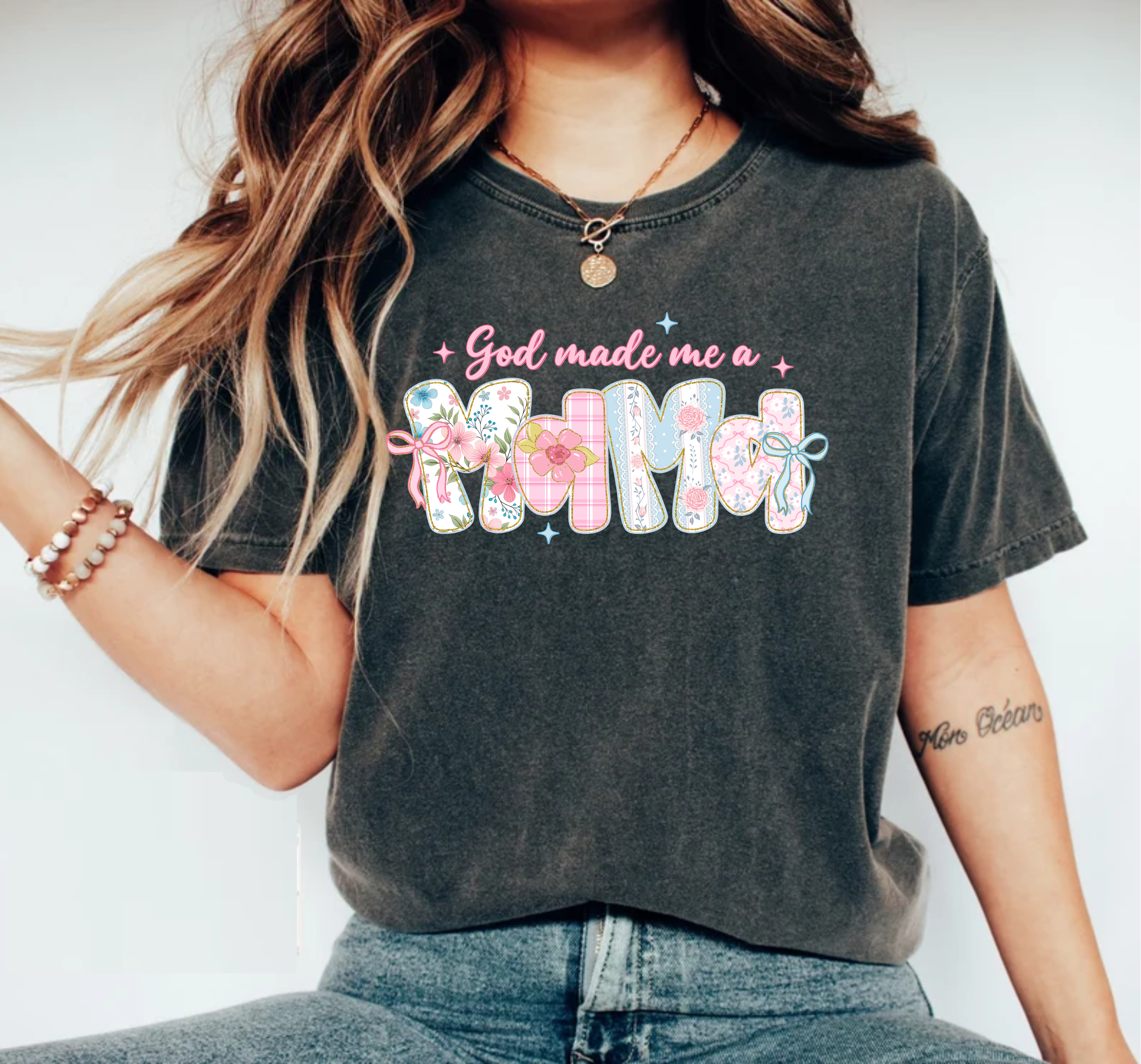 God Made Me A Mama - DTF Transfer