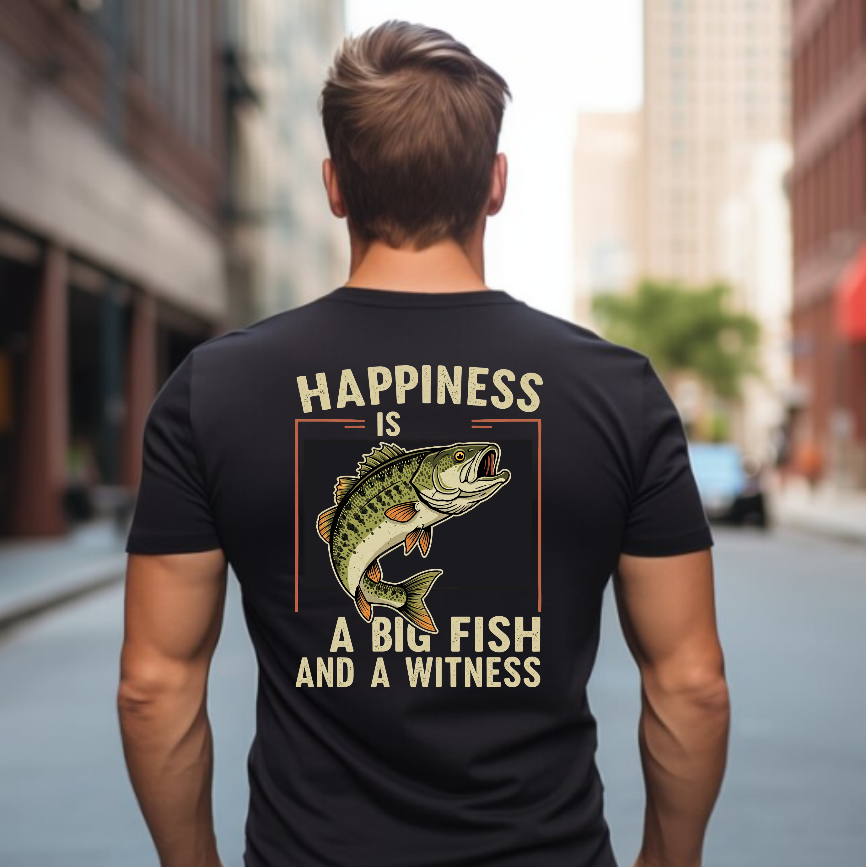 Happiness Is A Big Fish & A Witness - DTF Transfer