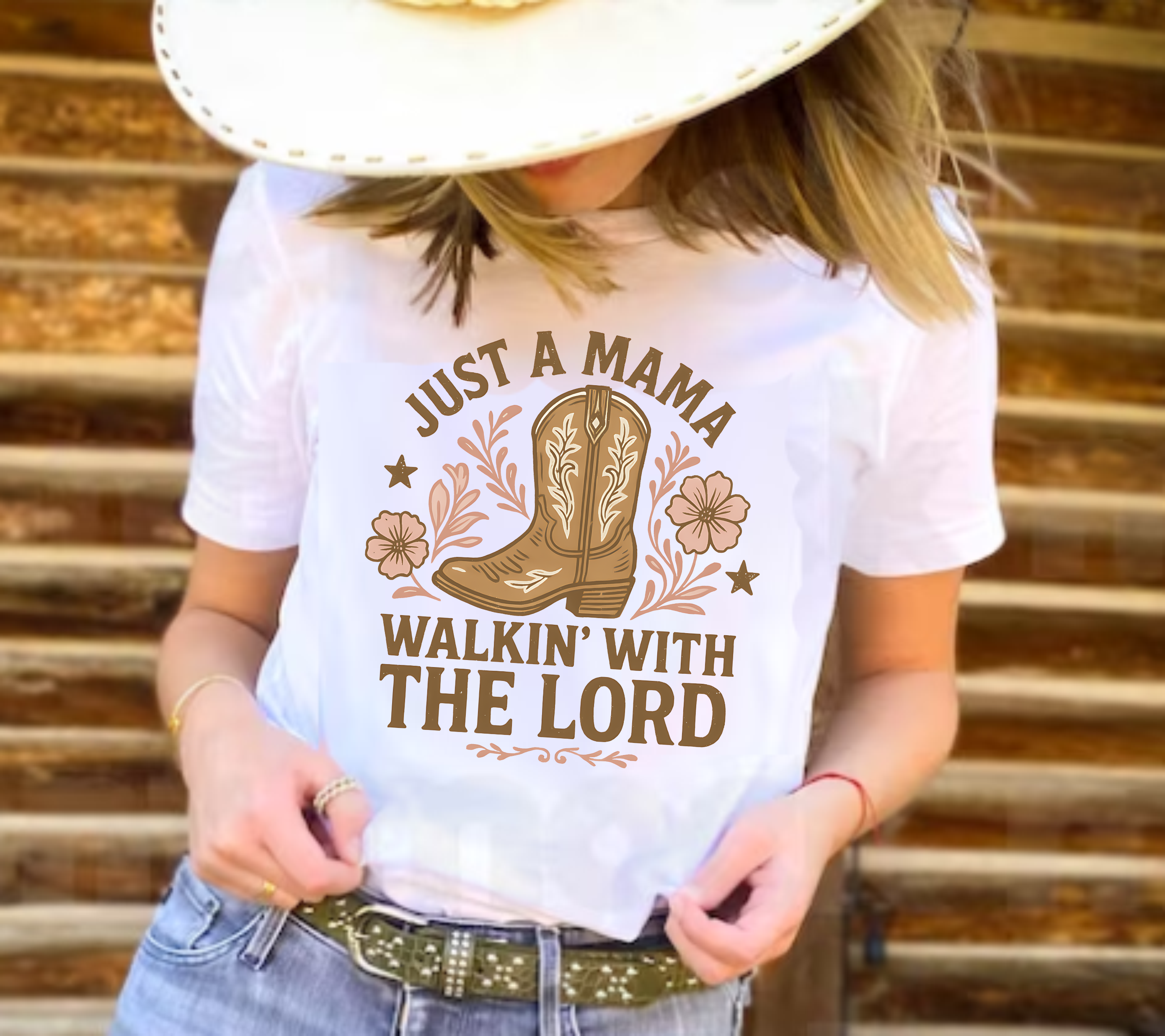 Just A Mama Walking With The Lord - DTF Transfer