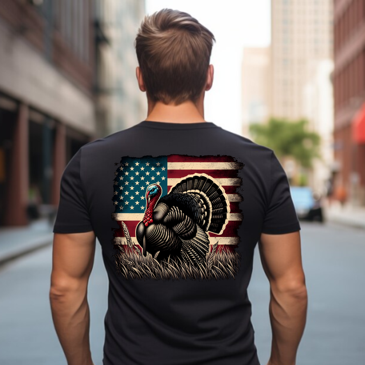 Turkey American Flag - DTF Transfer