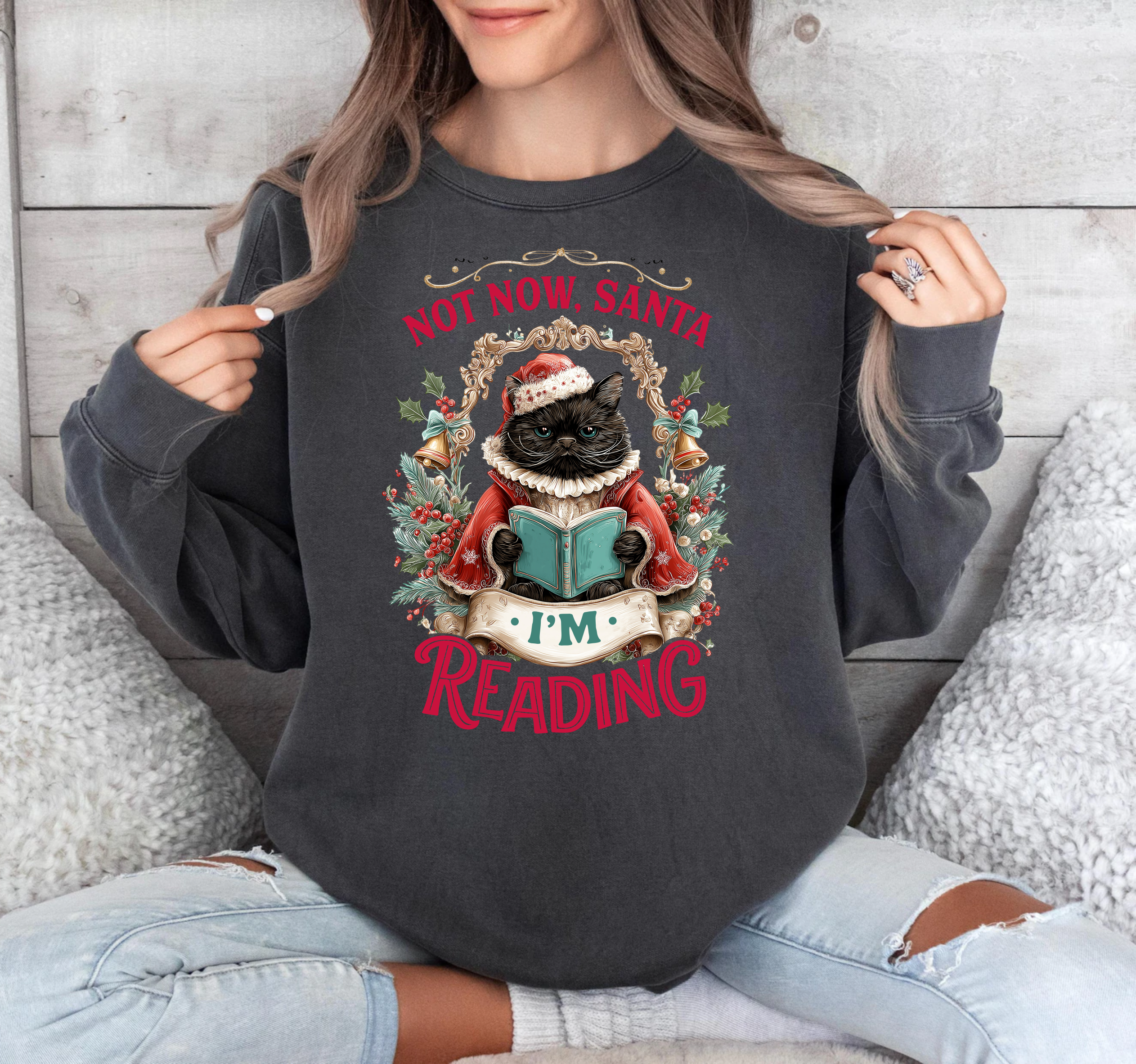 Not Now Santa, I'm Reading - DTF Transfer