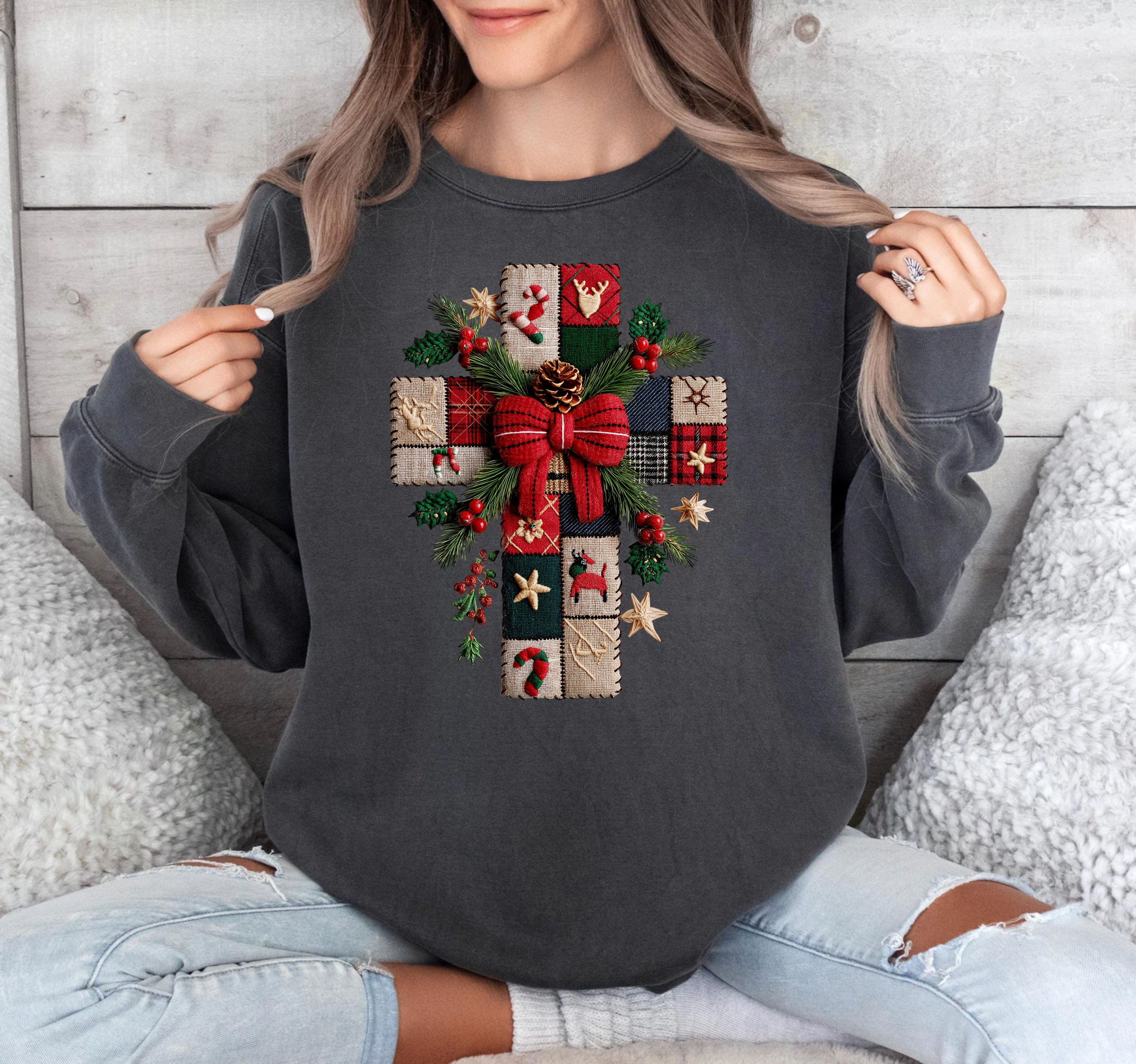 Faux Stitch/Crochet - Cross - DTF Transfer