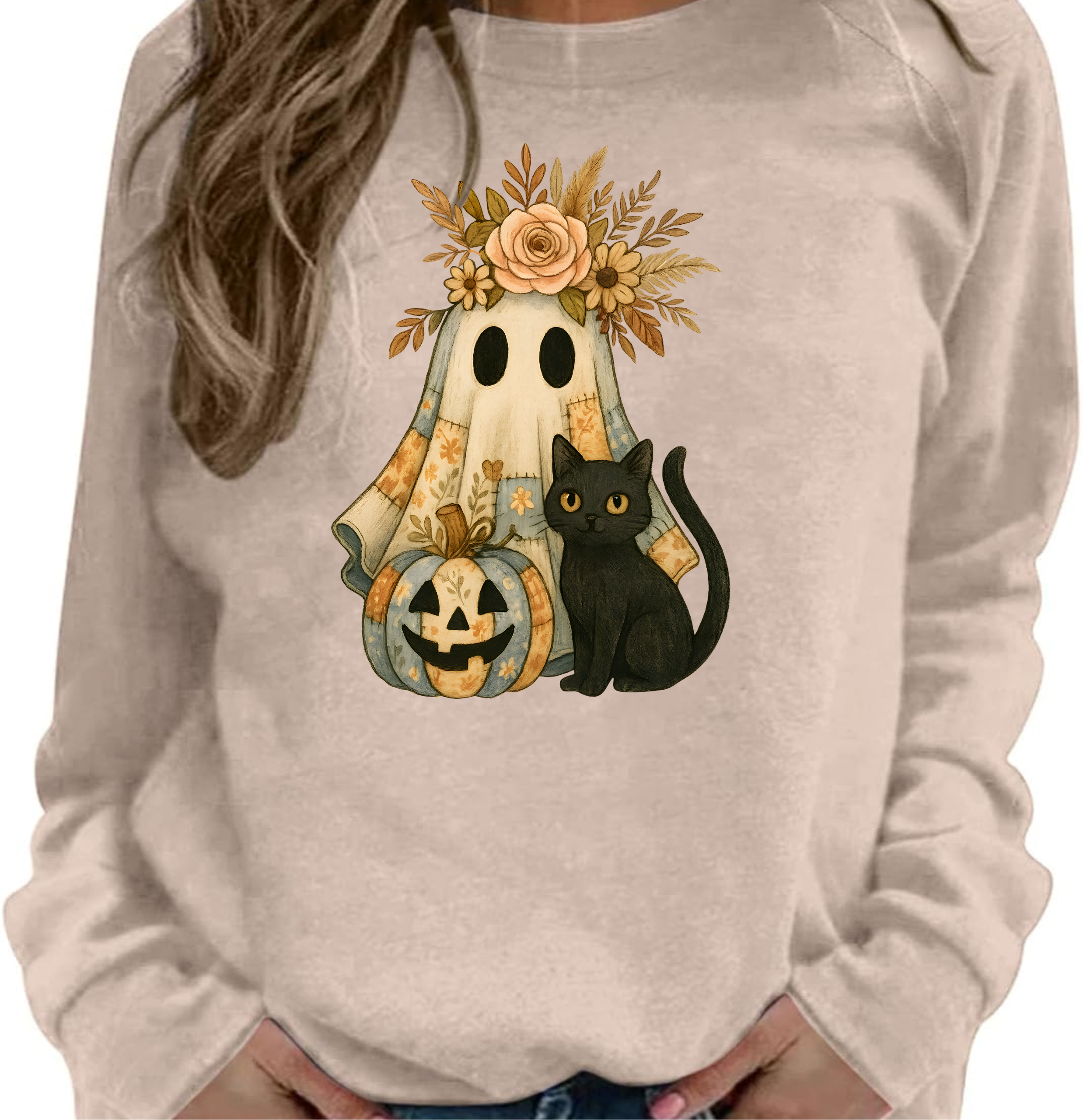 Patchwork Ghost - DTF Transfer