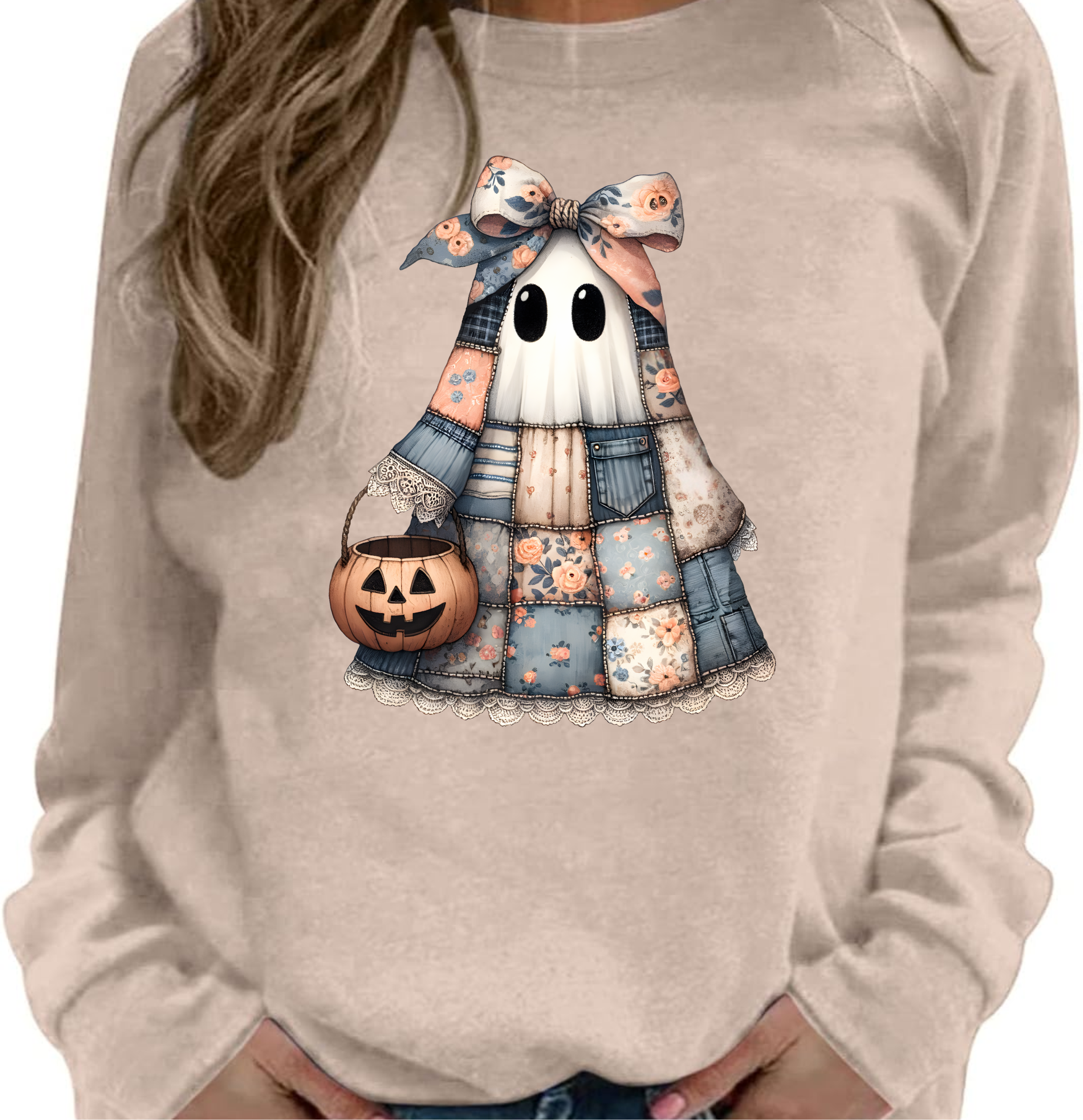 Patchwork Ghost - DTF Transfer