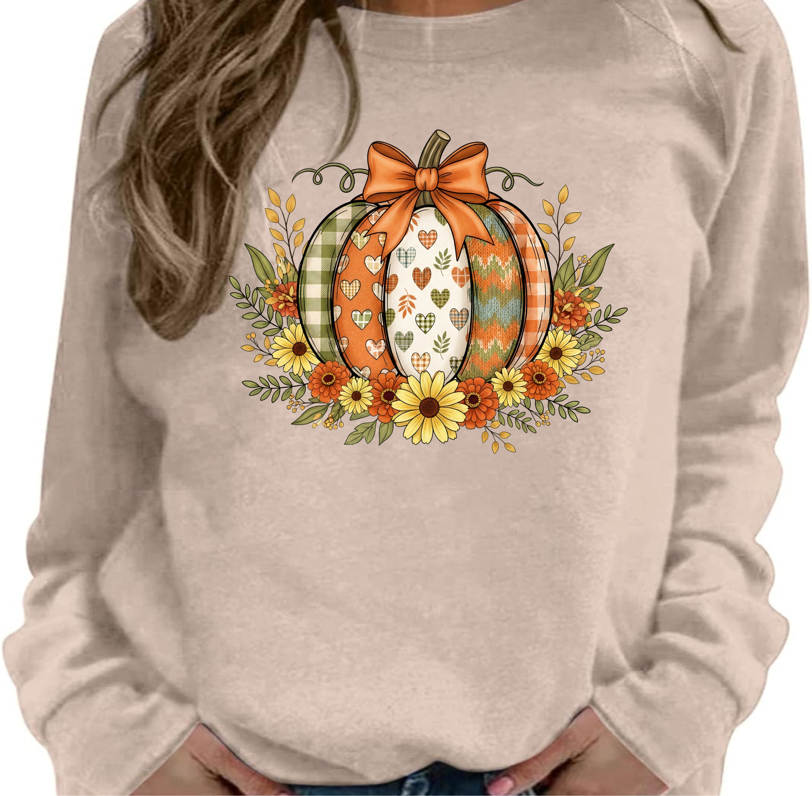 Pattern Patch Pumpkin - DTF Transfer
