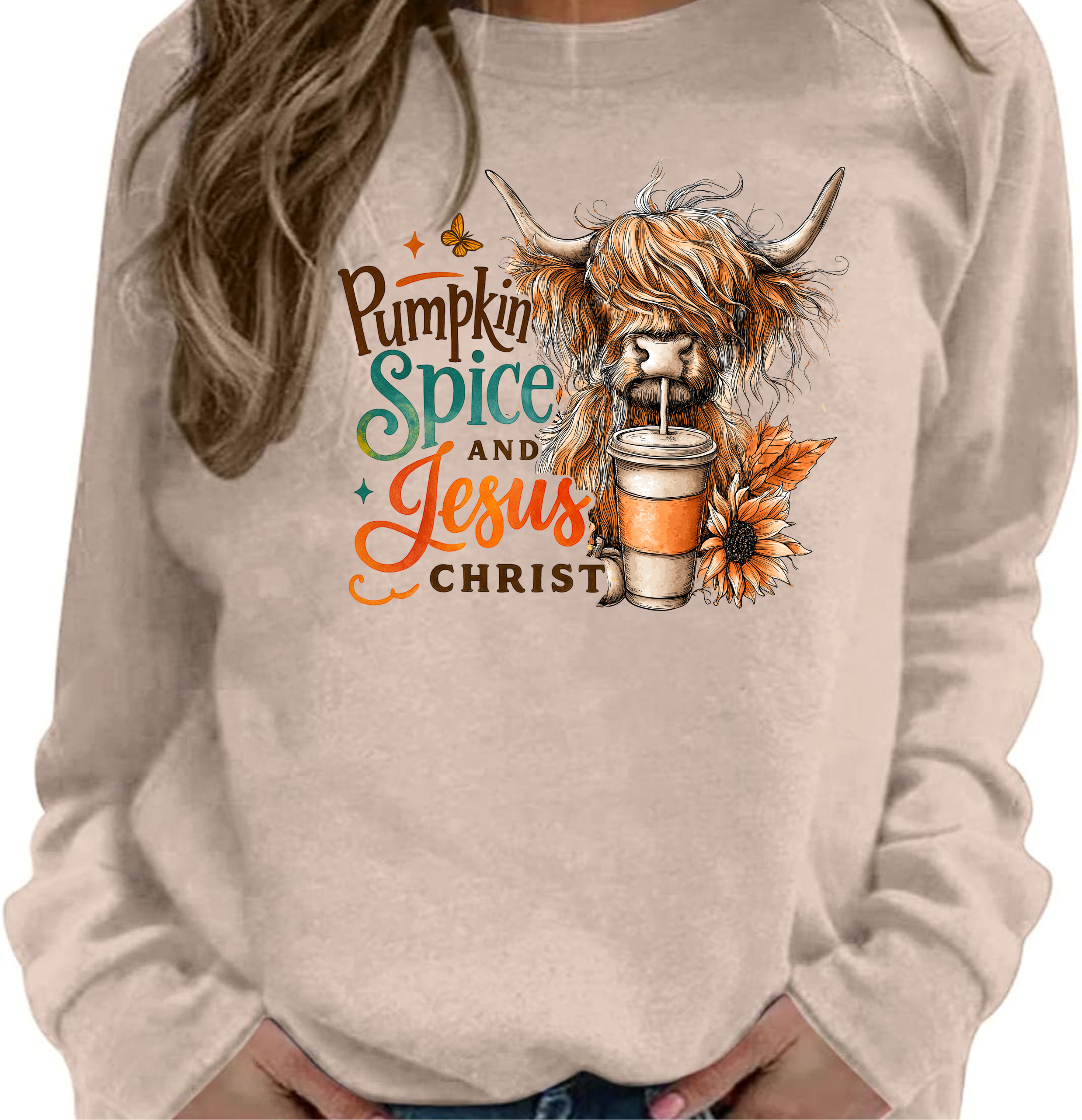 Pumpkin Spice & Jesus Christ - DTF Transfer