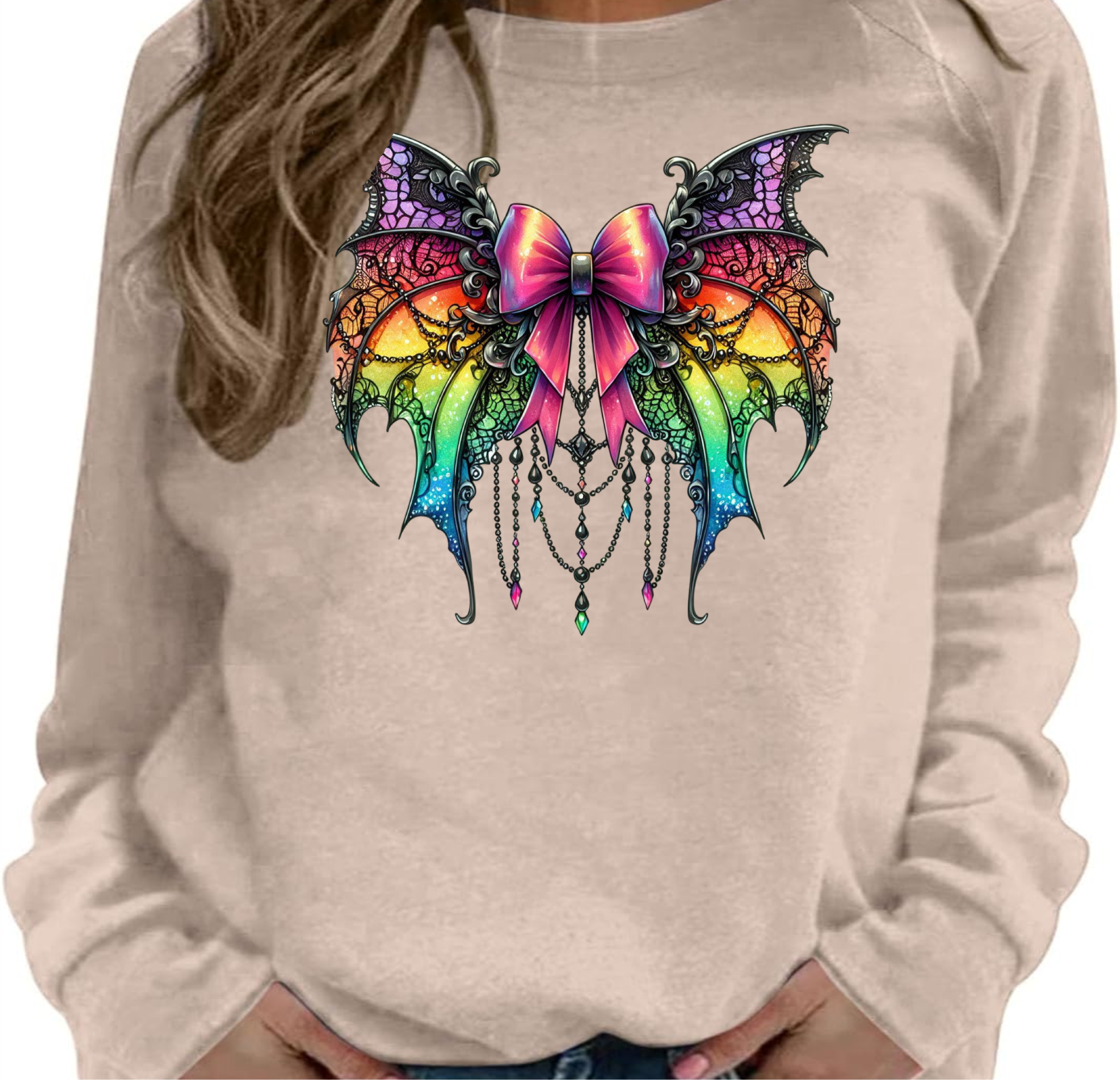 Jeweled Bat Wings - DTF Transfer