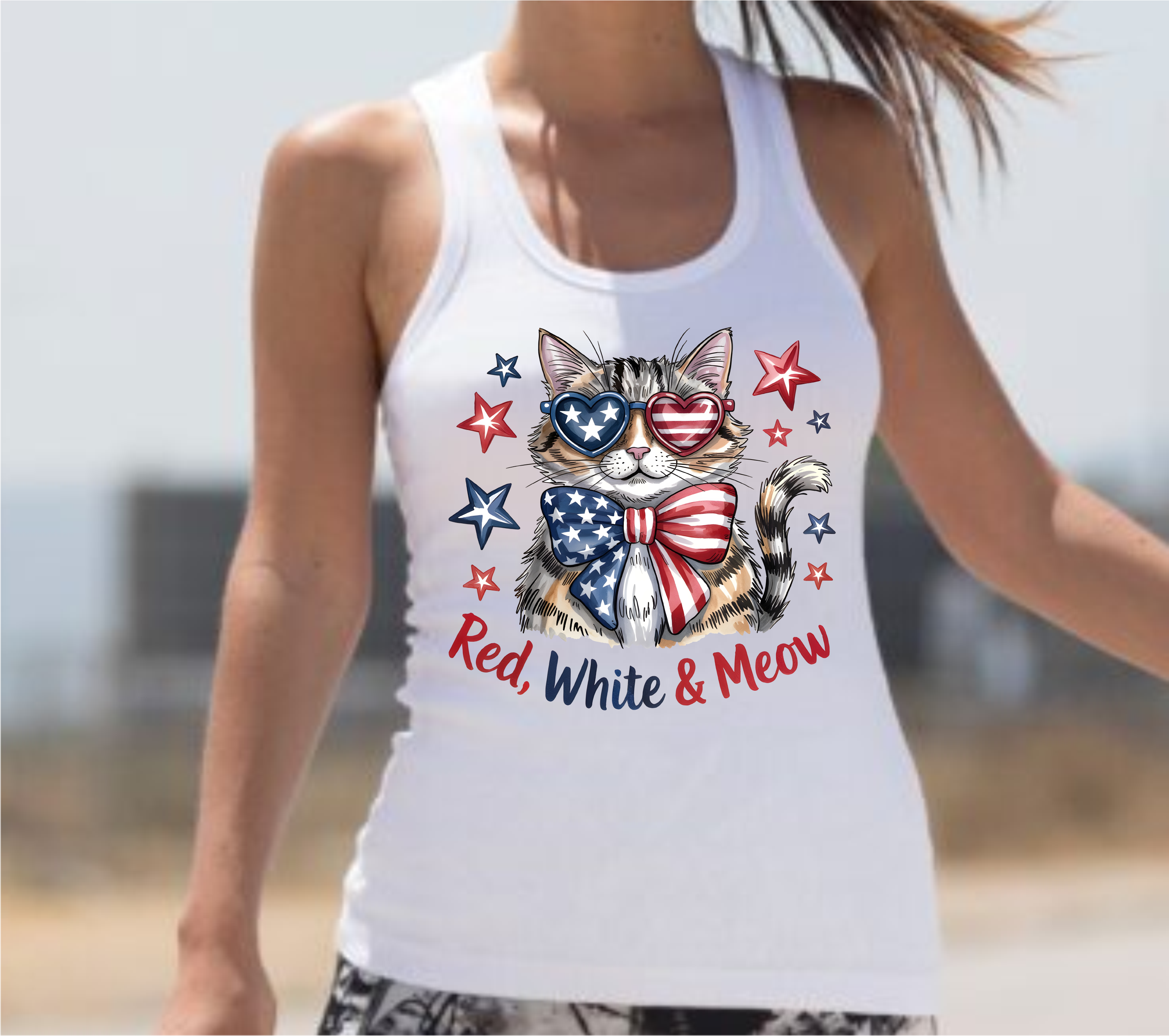Red White & Meow - DTF Transfer