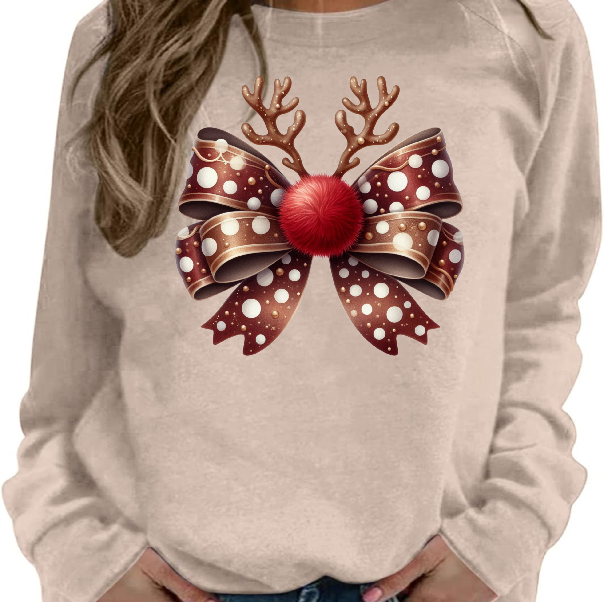 Rudolph Bow - DTF Transfer