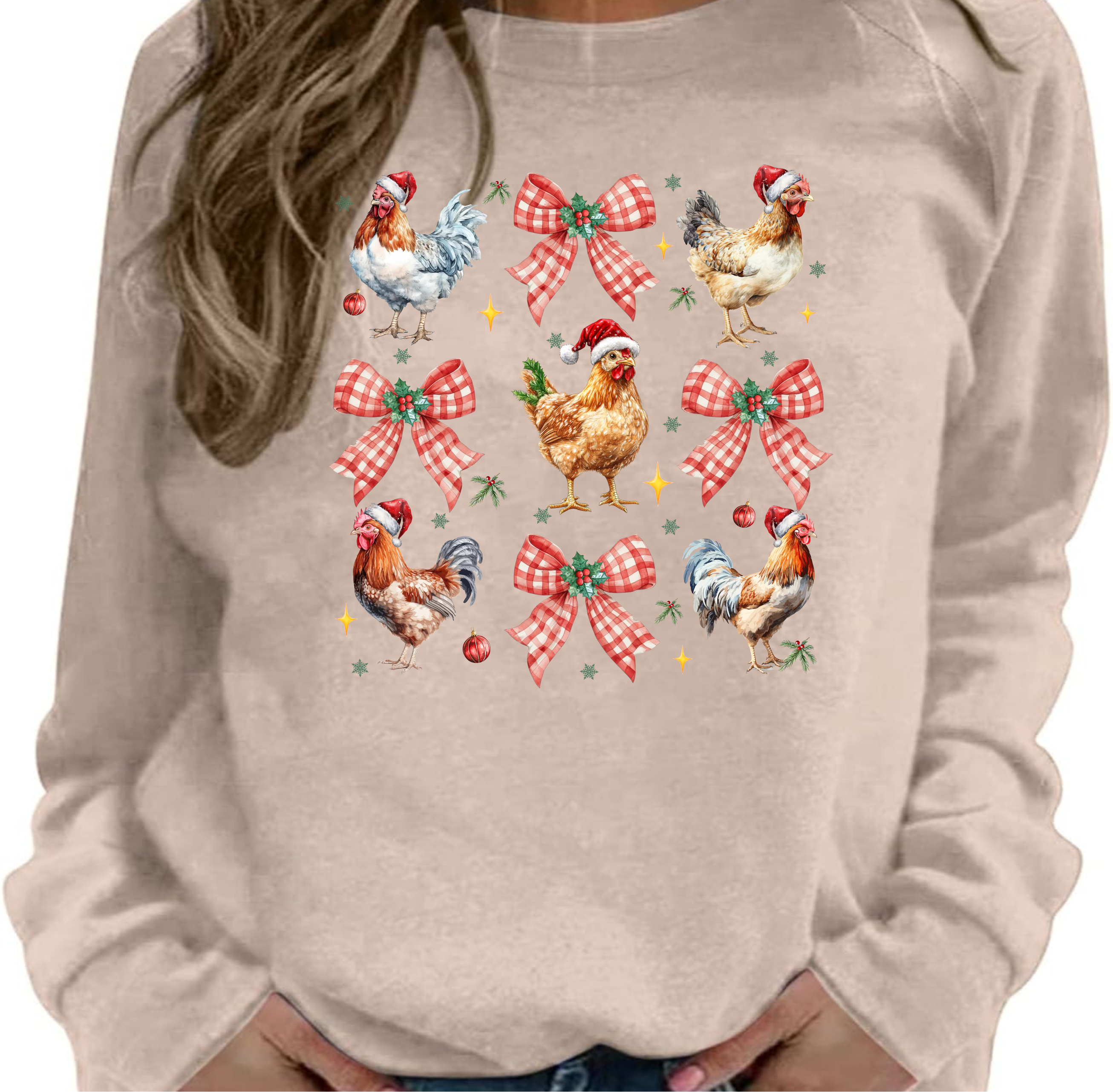 Christmas Chicken Coquette - DTF Transfer