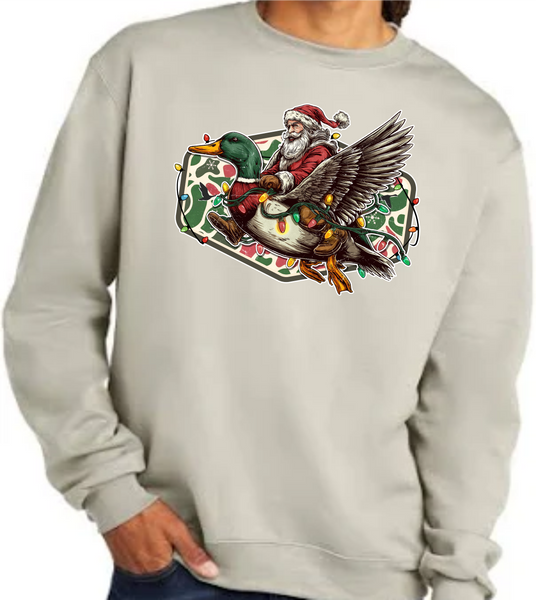 Santa Riding Duck - DTF Transfer