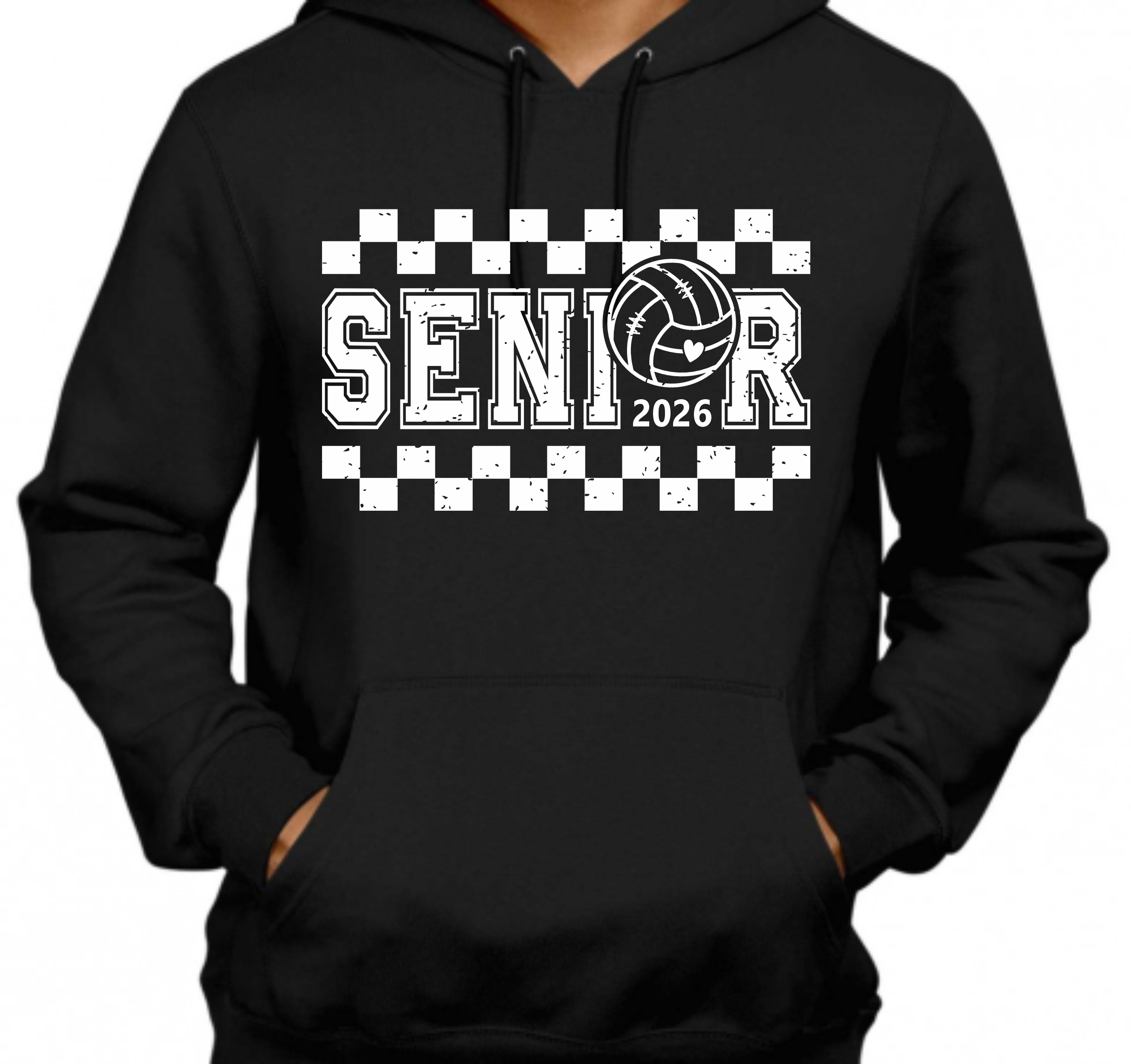 Volleyball Senior 2026 - Black or White Ink - DTF Transfer