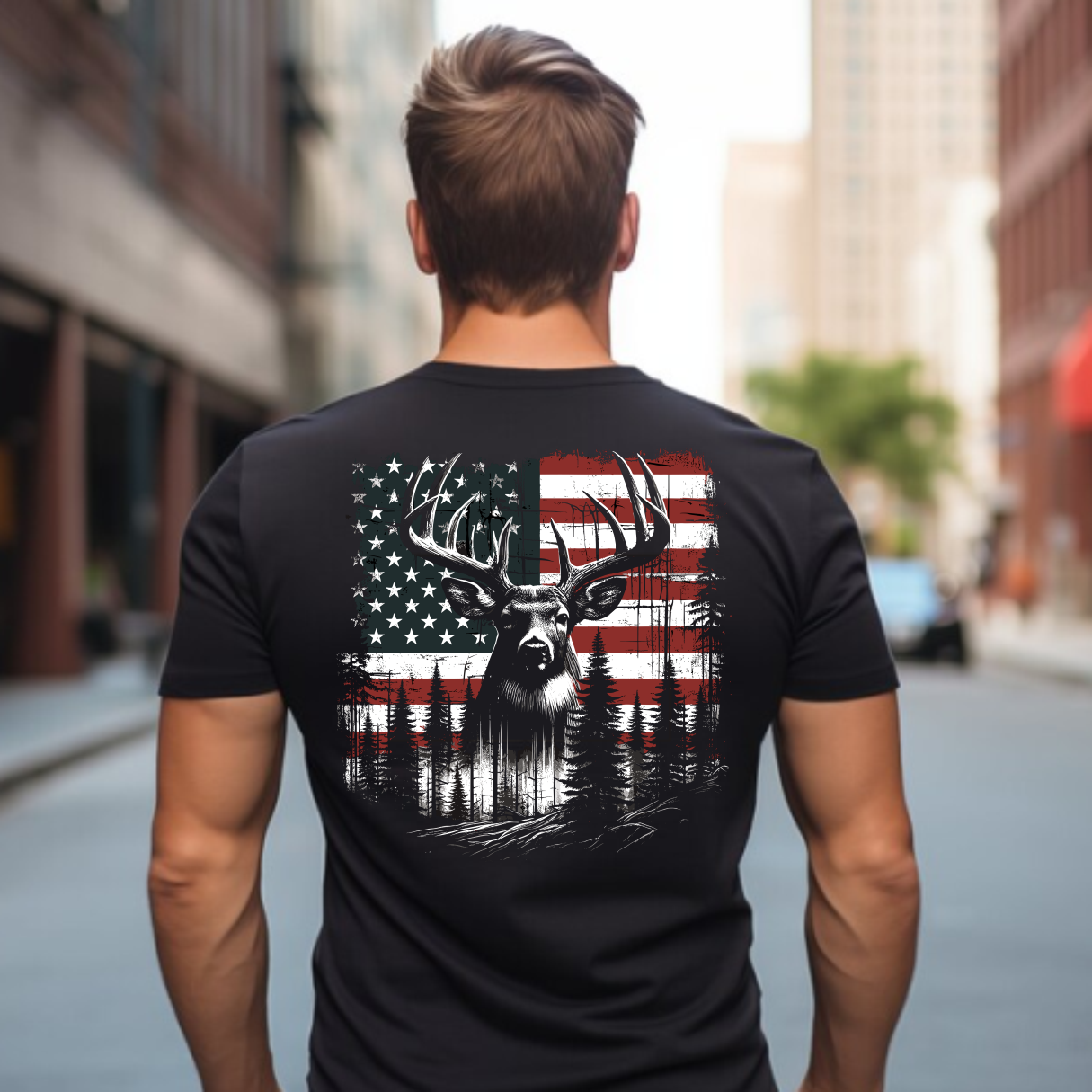 Patriotic Deer - DTF Transfer