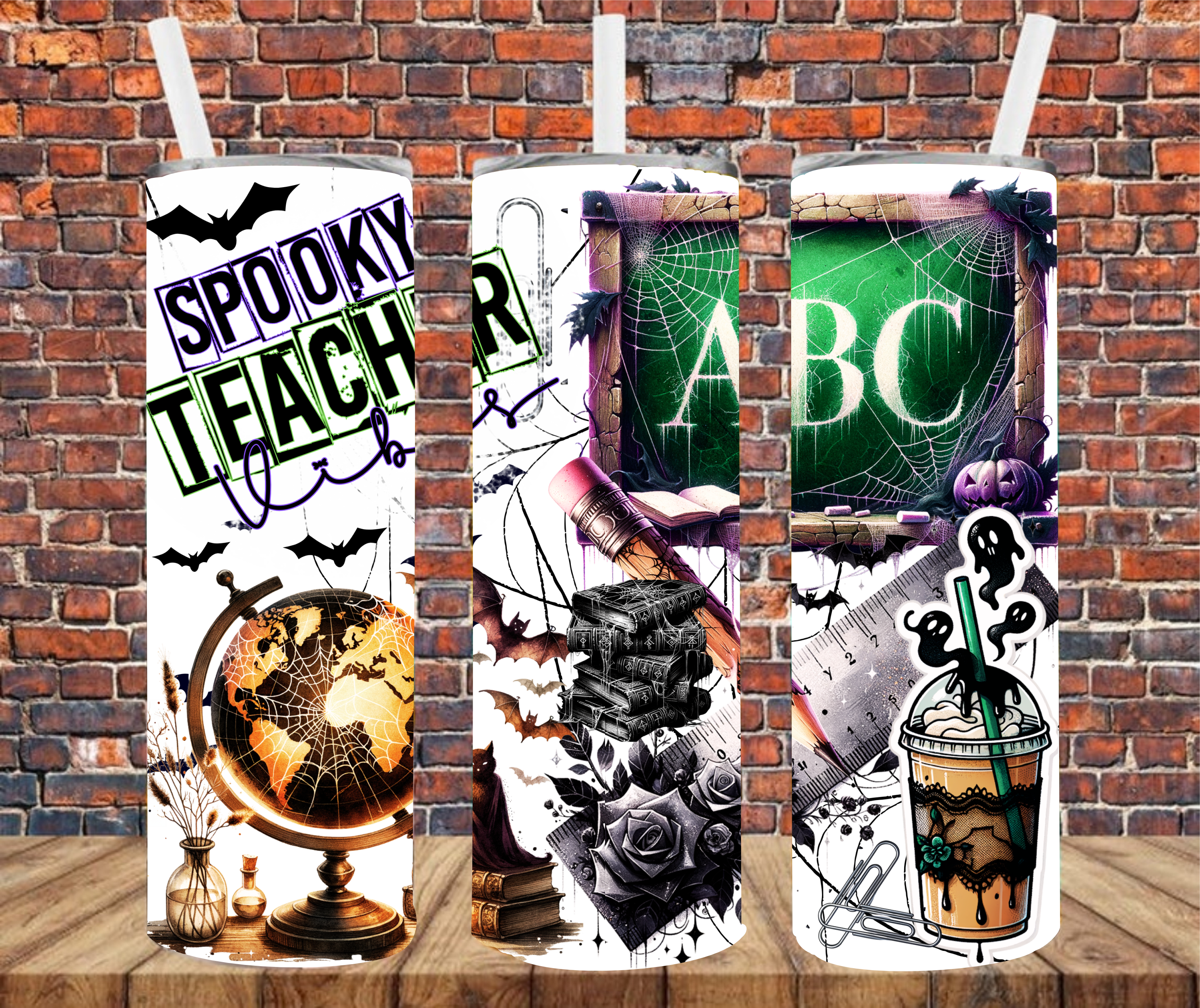 Spooky Teacher - Tumbler Wrap - Sublimation Transfers
