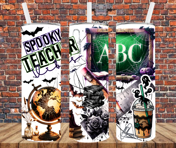 Spooky Teacher - Tumbler Wrap - Sublimation Transfers