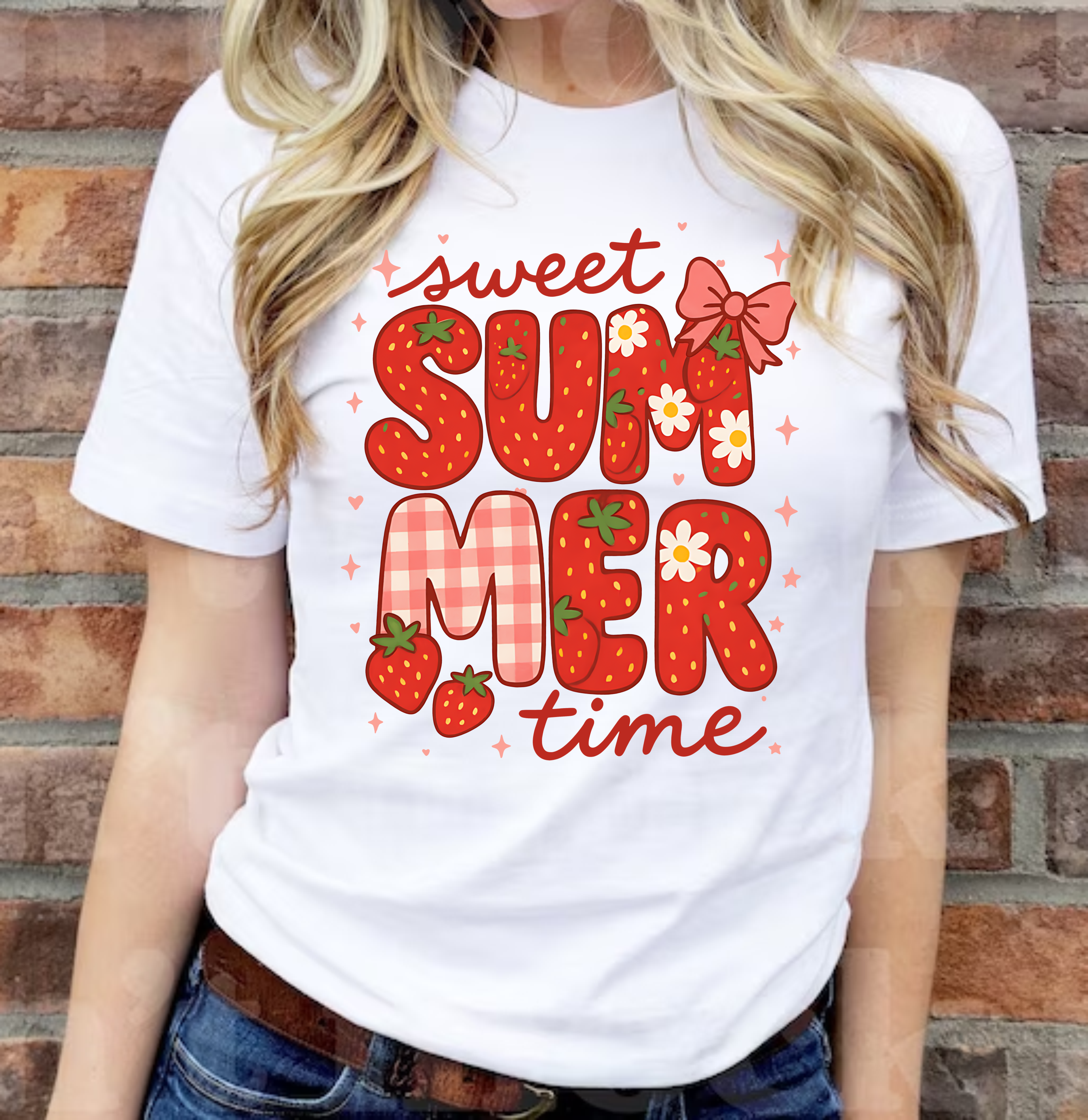 Sweet Summertime Strawberries - DTF Transfer