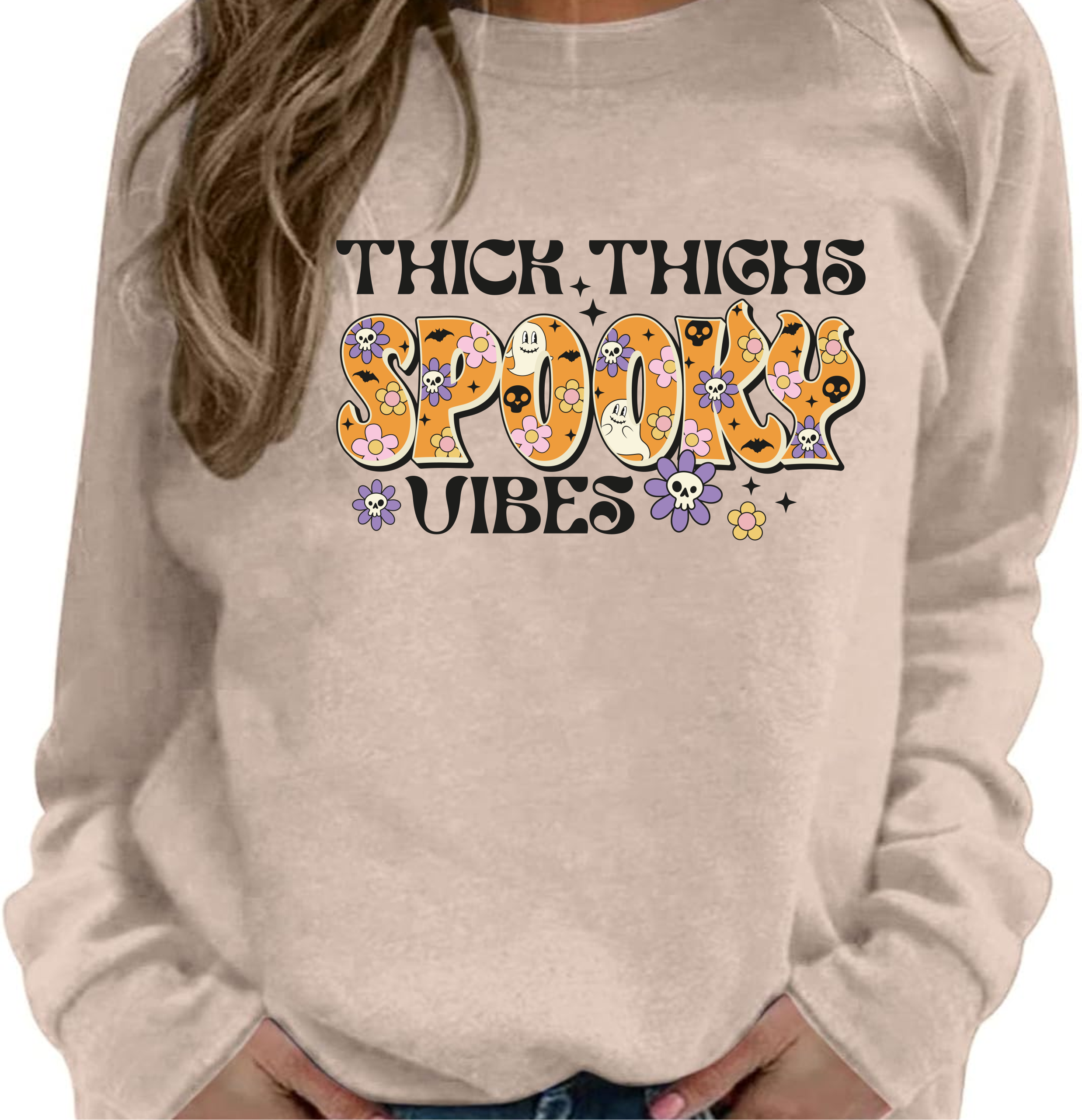 Thick Thighs & Spooky Vibes - Sublimation Transfer