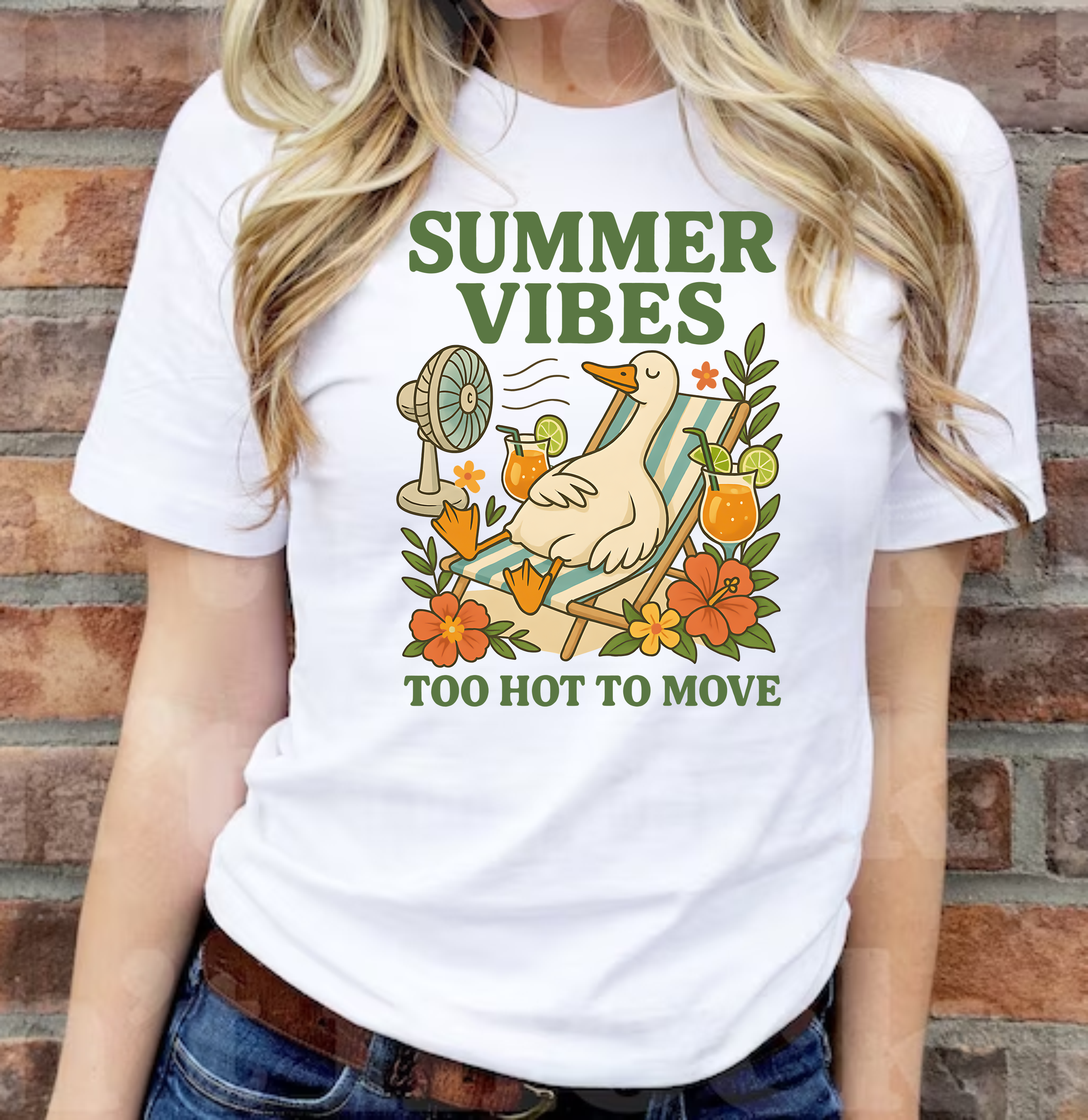 Summer Vibes Too Hot To Move - DTF Transfer