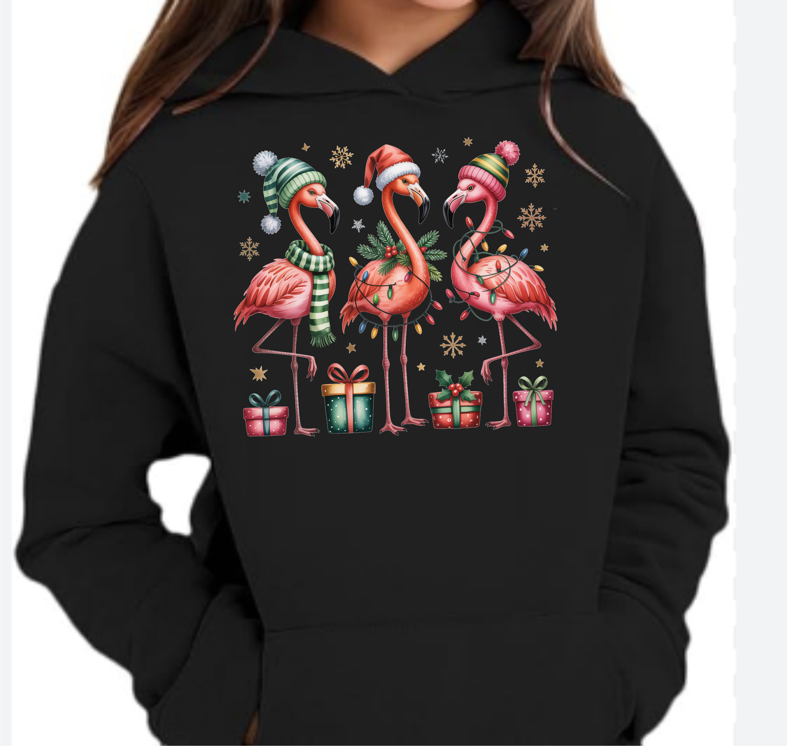 Christmas Flamingo - DTF Transfer