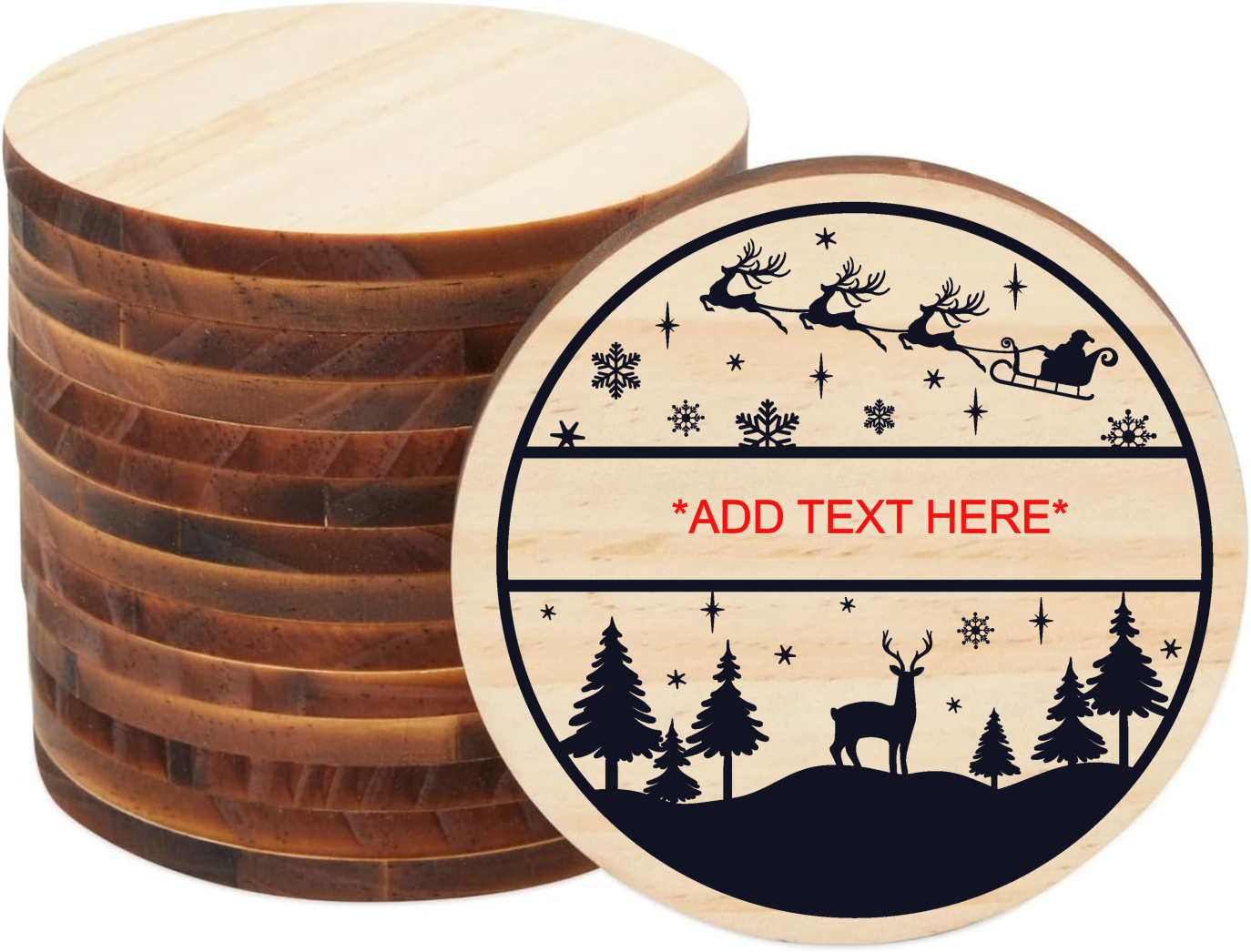 Christmas Family Sign - DTF Transfer for Wood