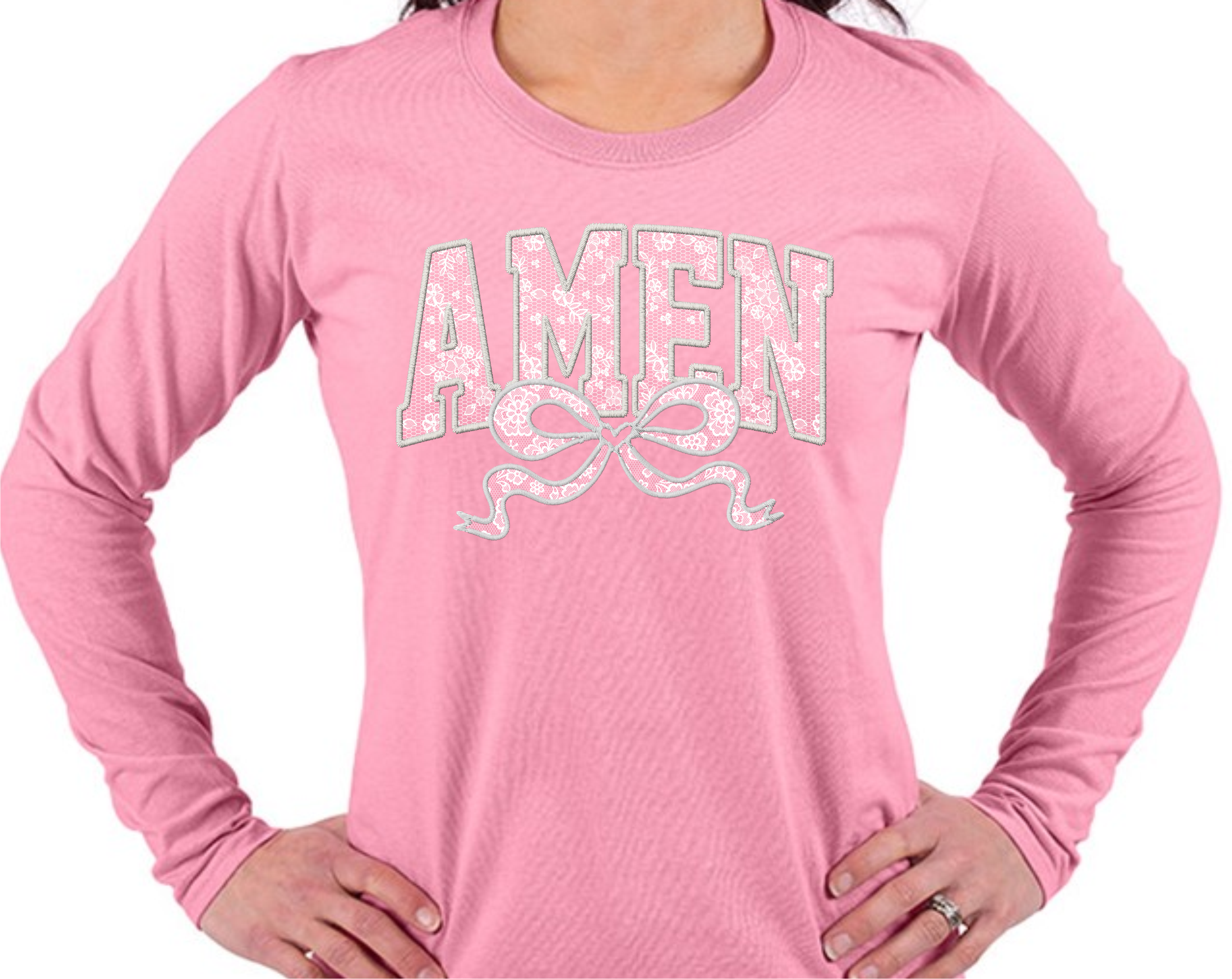 Lace Effect Amen - DTF Transfer