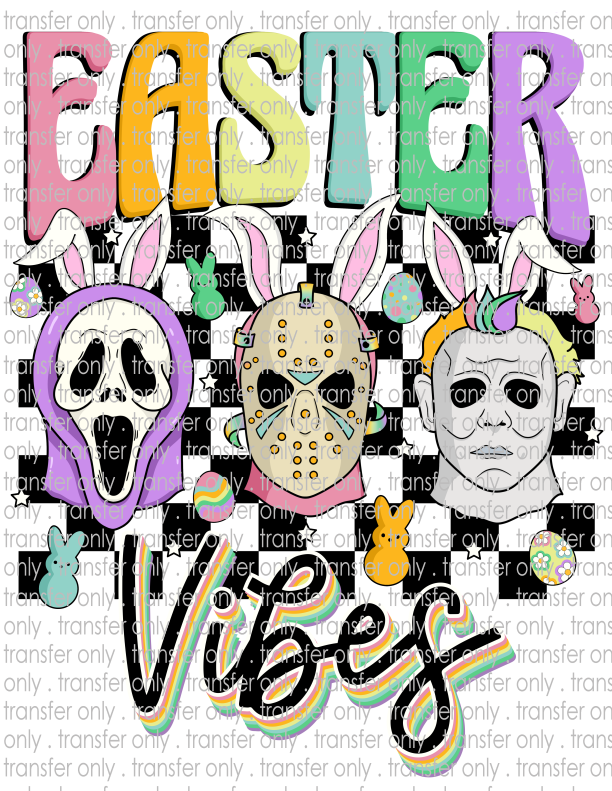 Easter Vibes Horror Peeps - Waterslide, Sublimation Transfers