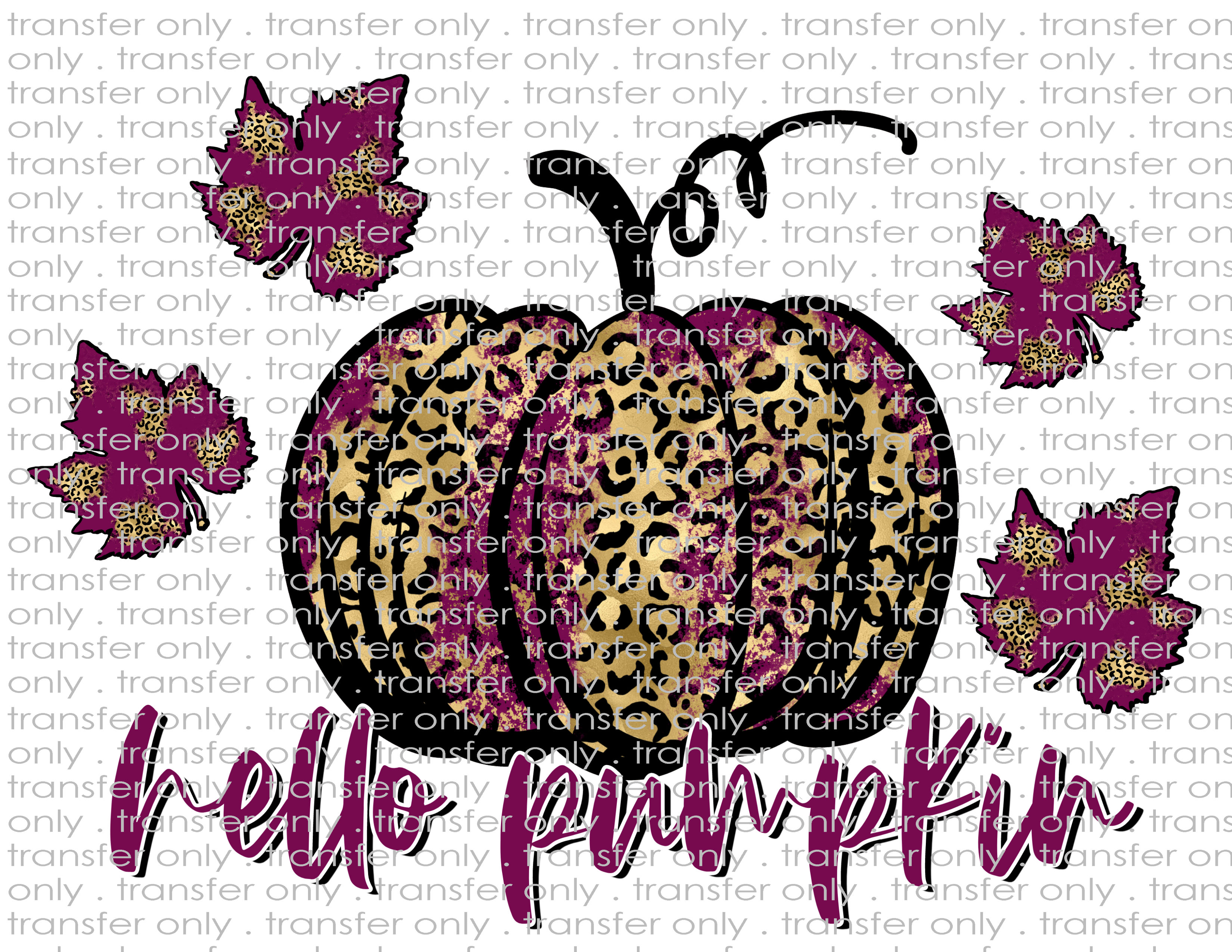 Hello Pumpkin - Waterslide, Sublimation Transfers