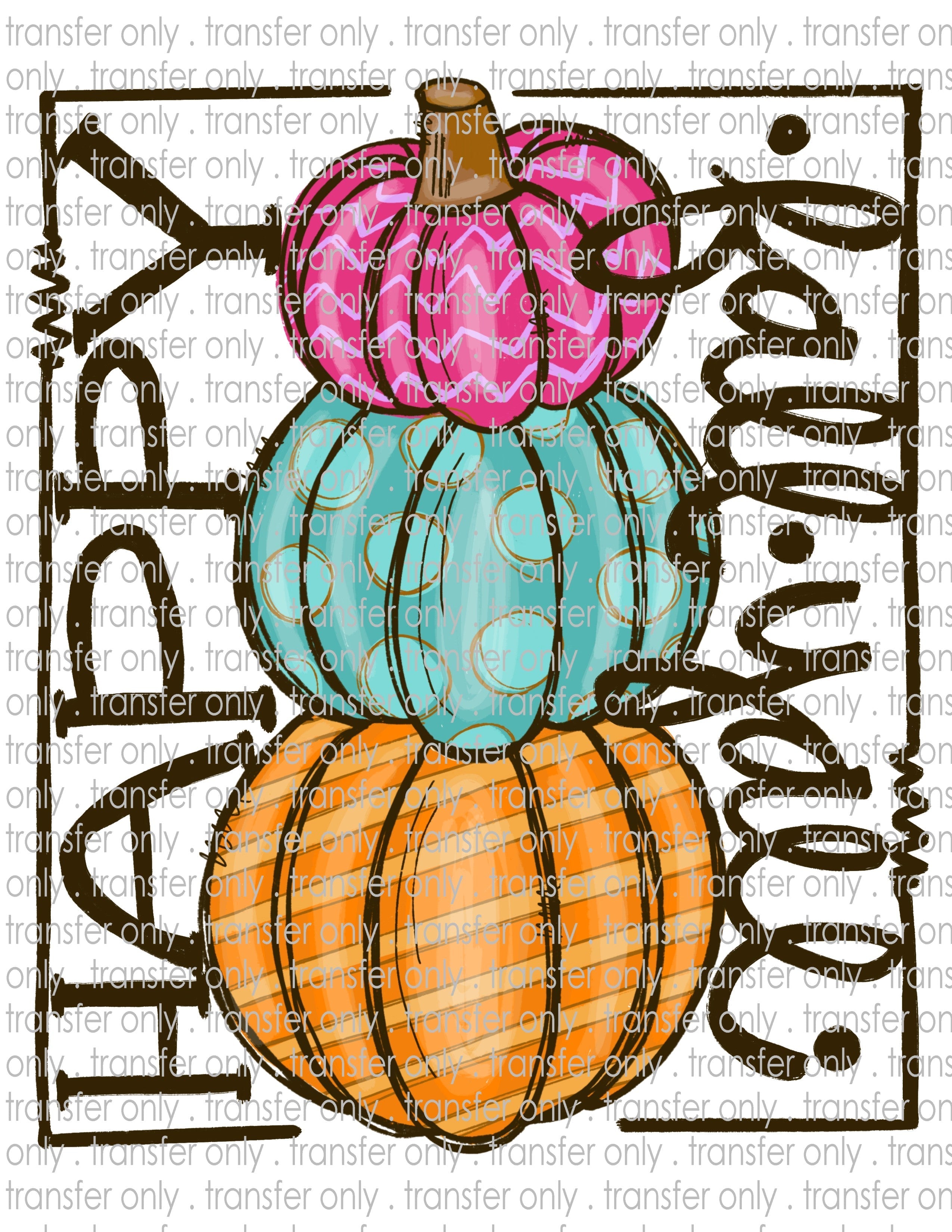Happy Fall - Waterslide, Sublimation Transfers
