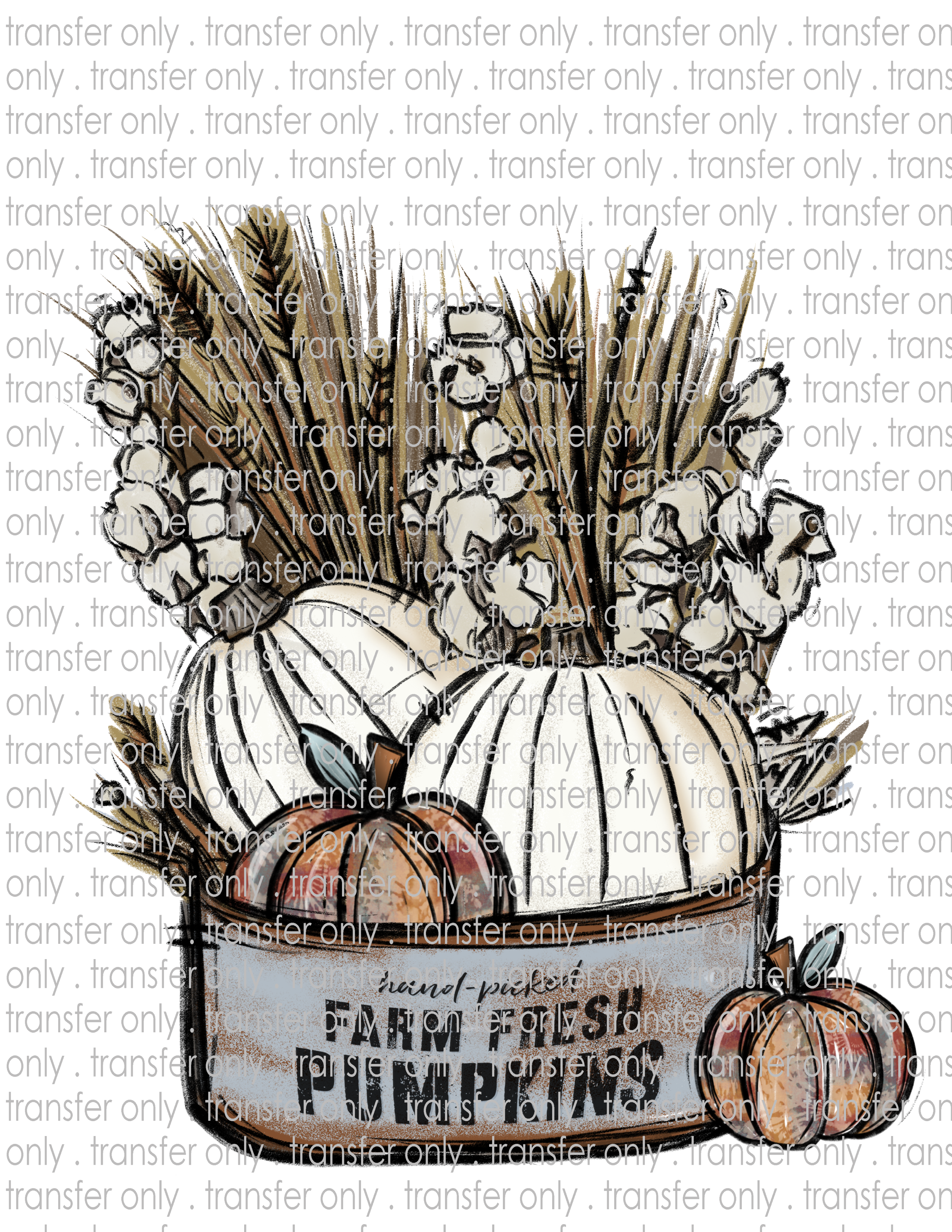 Farm Fresh Pumpkins - Waterslide, Sublimation Transfers