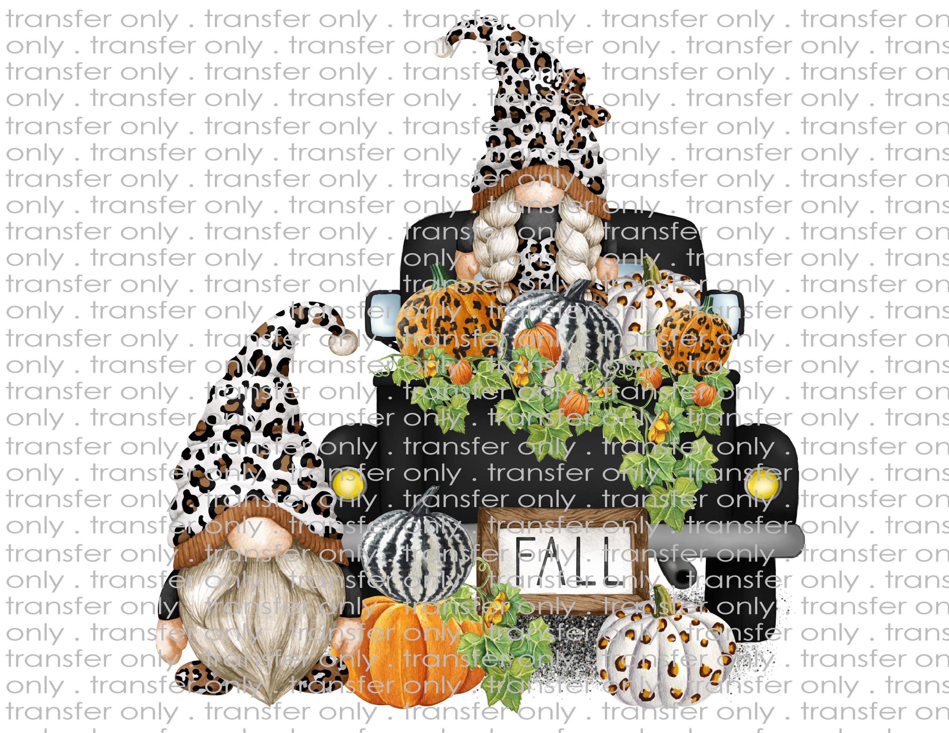 Leopard Fall Gnomes - Waterslide, Sublimation Transfers