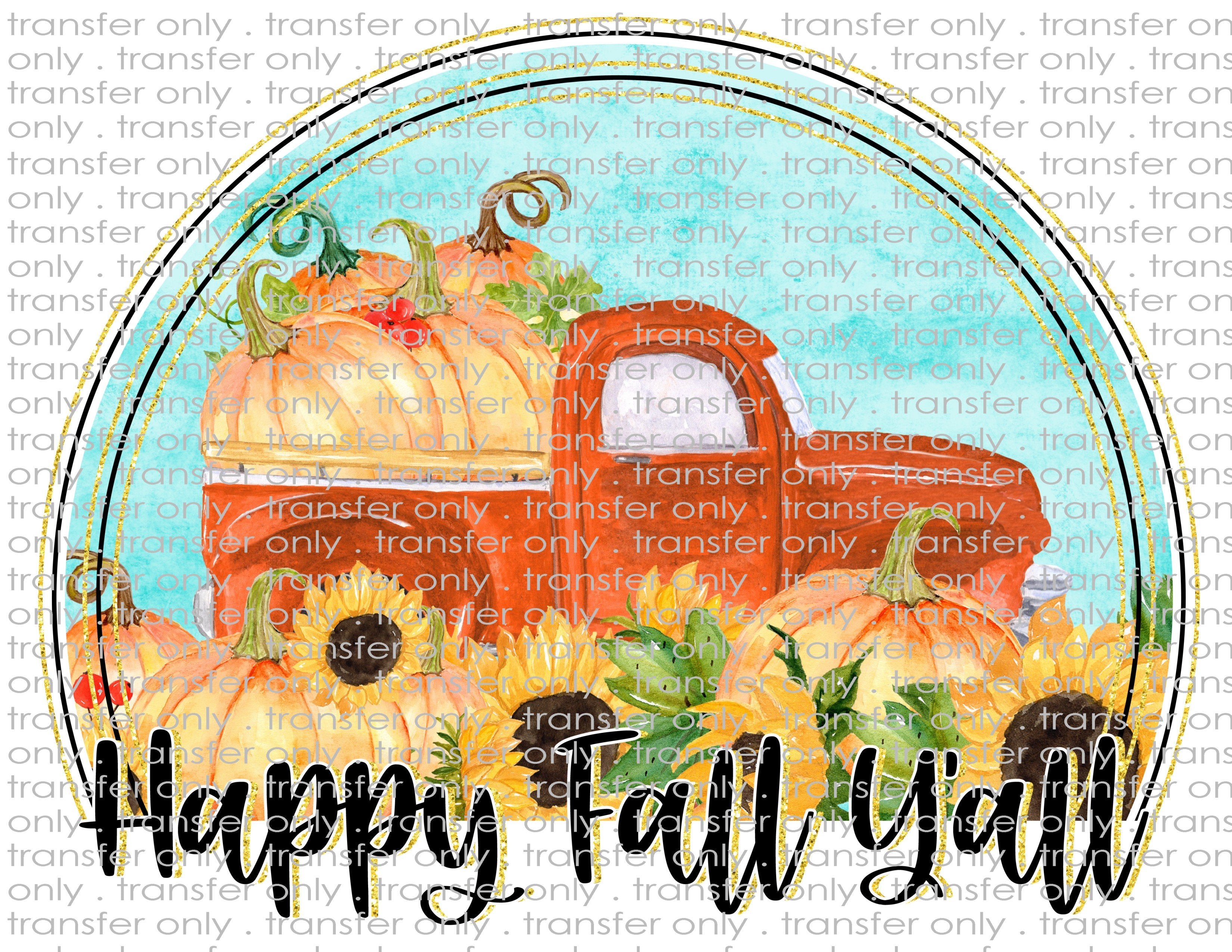 Fall Truck - Waterslide, Sublimation Transfers