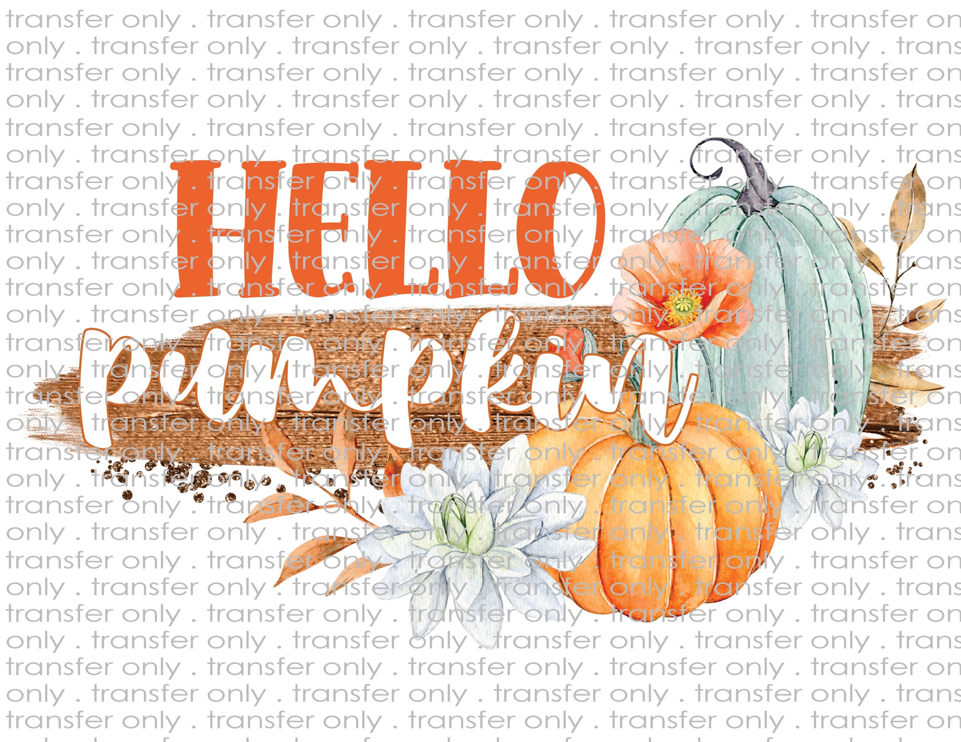 Hello Pumpkin - Waterslide, Sublimation Transfers