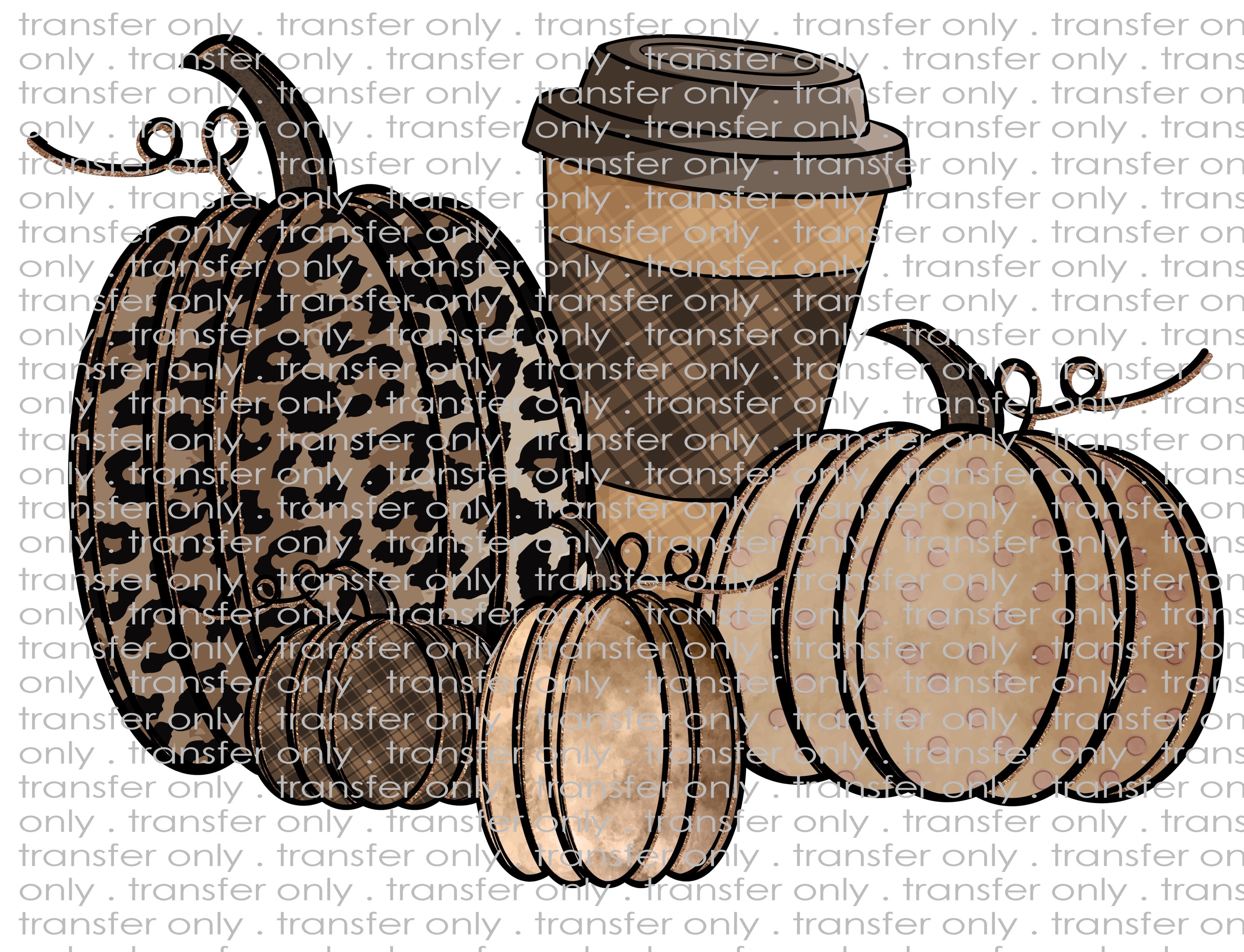 Fall Leopard Pumpkins - Waterslide, Sublimation Transfers