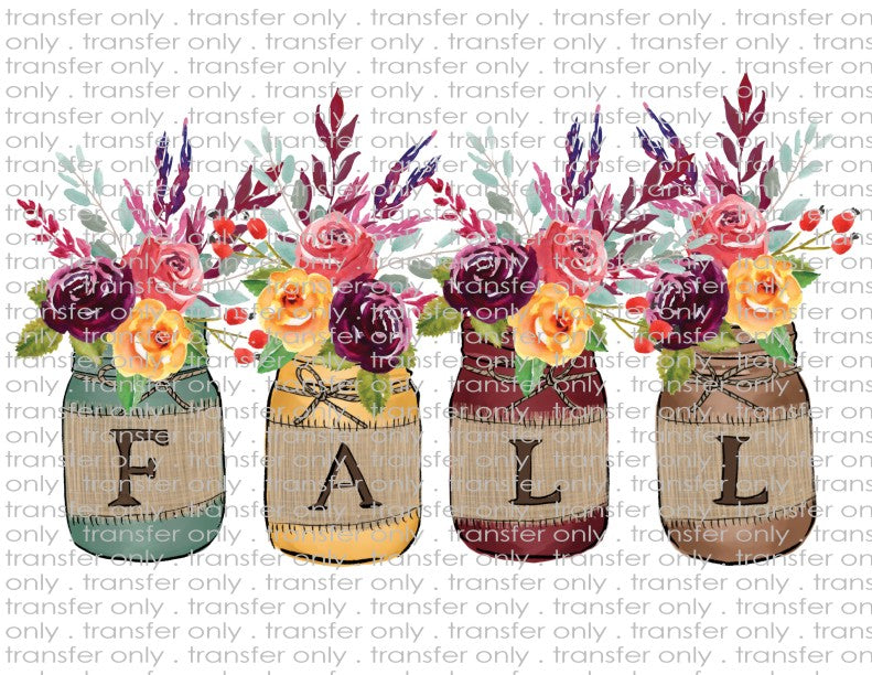 Fall Mason Jars - Waterslide, Sublimation Transfers