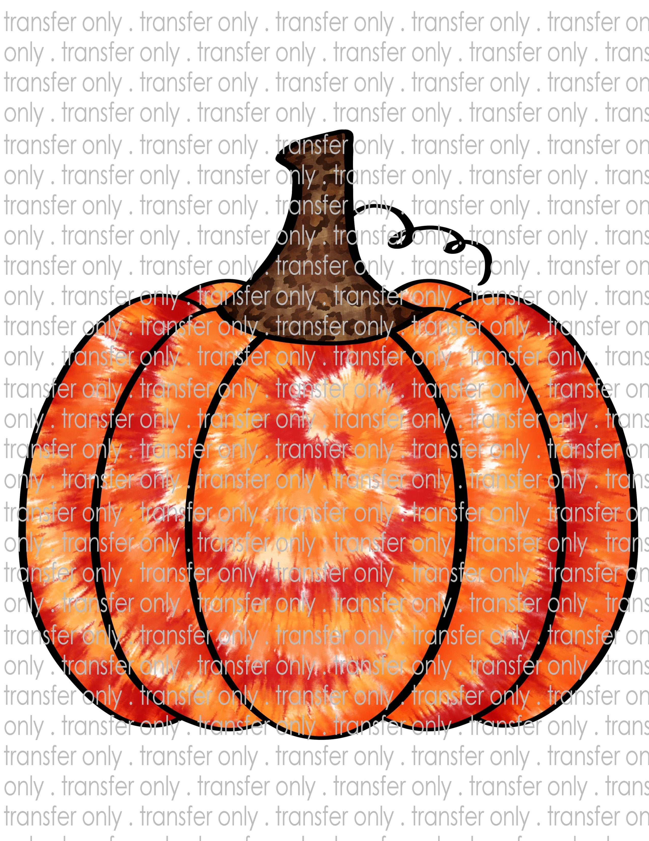Tie Dye Pumpkin - Waterslide, Sublimation Transfers
