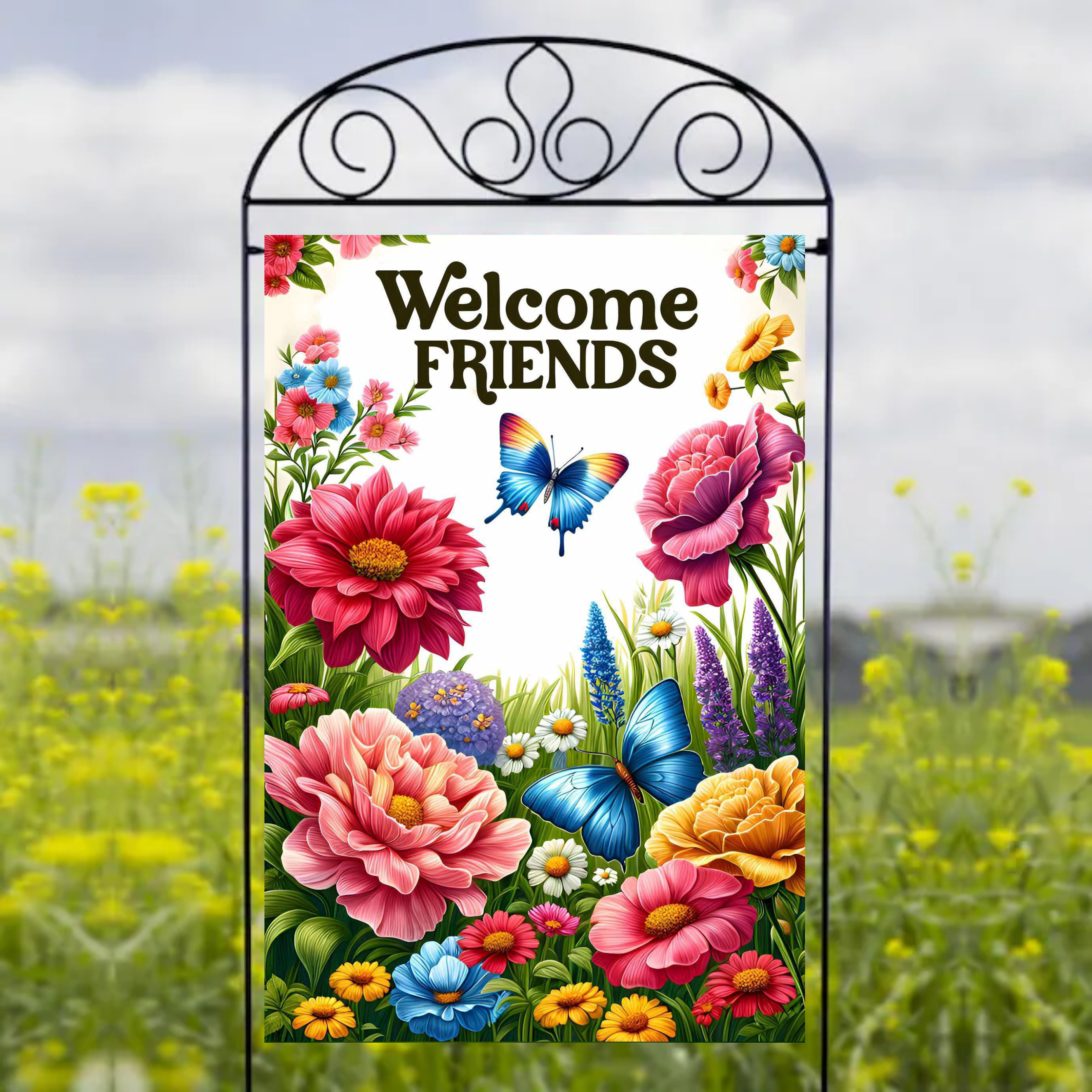 Welcome Friends - Garden Flag Sublimation Transfers