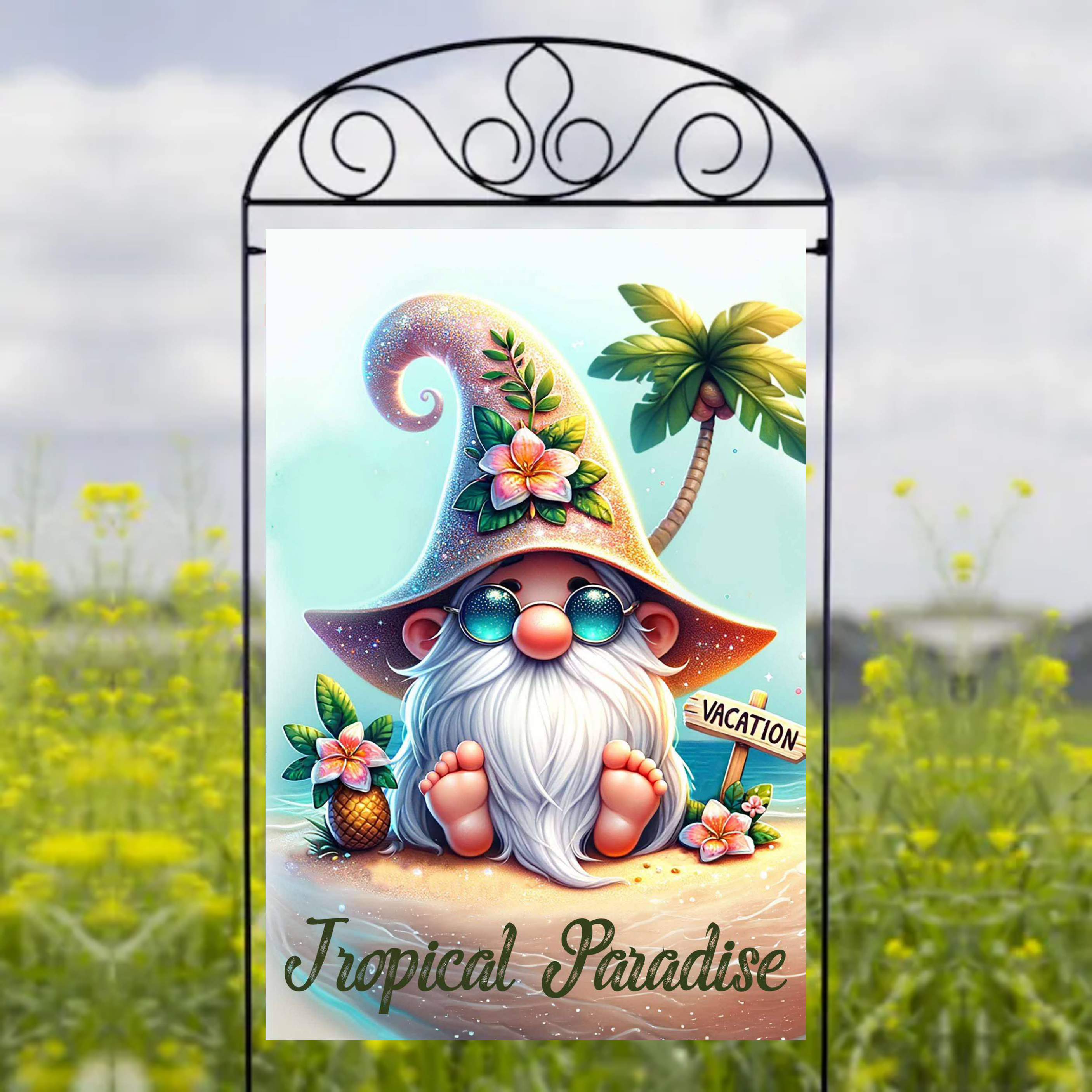 Tropical Paradise - Garden Flag Sublimation Transfers