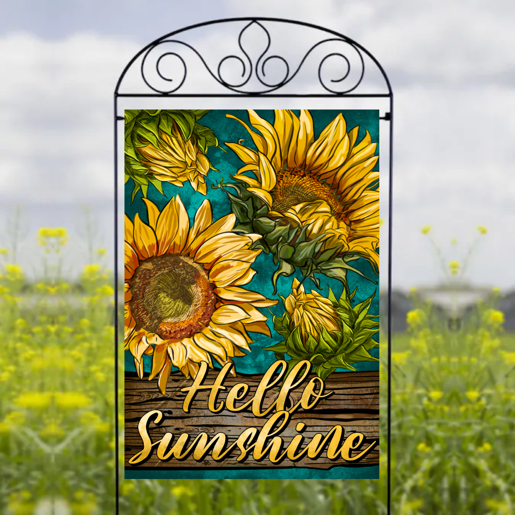 Hello Sunshine - Garden Flag Sublimation Transfers
