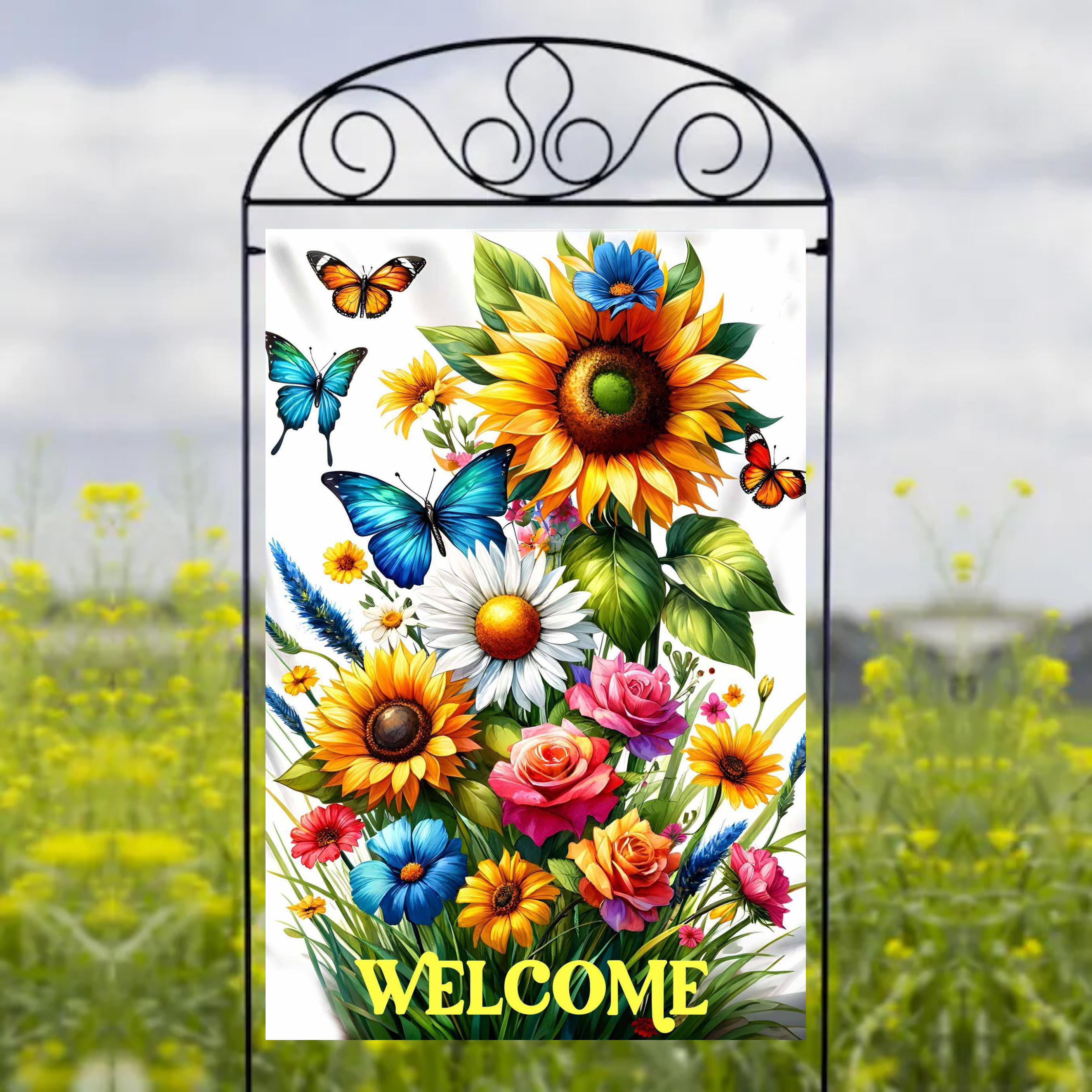 Welcome - Garden Flag Sublimation Transfers