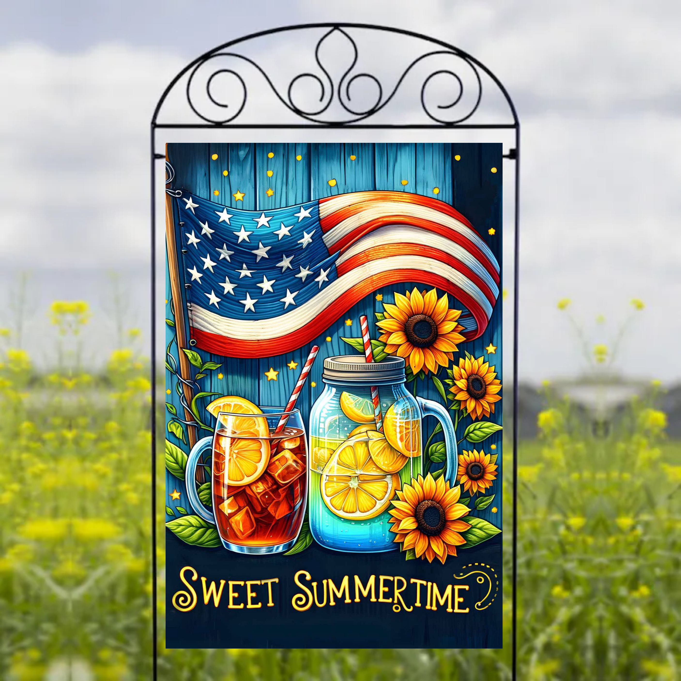 Sweet Summertime - Garden Flag Sublimation Transfers