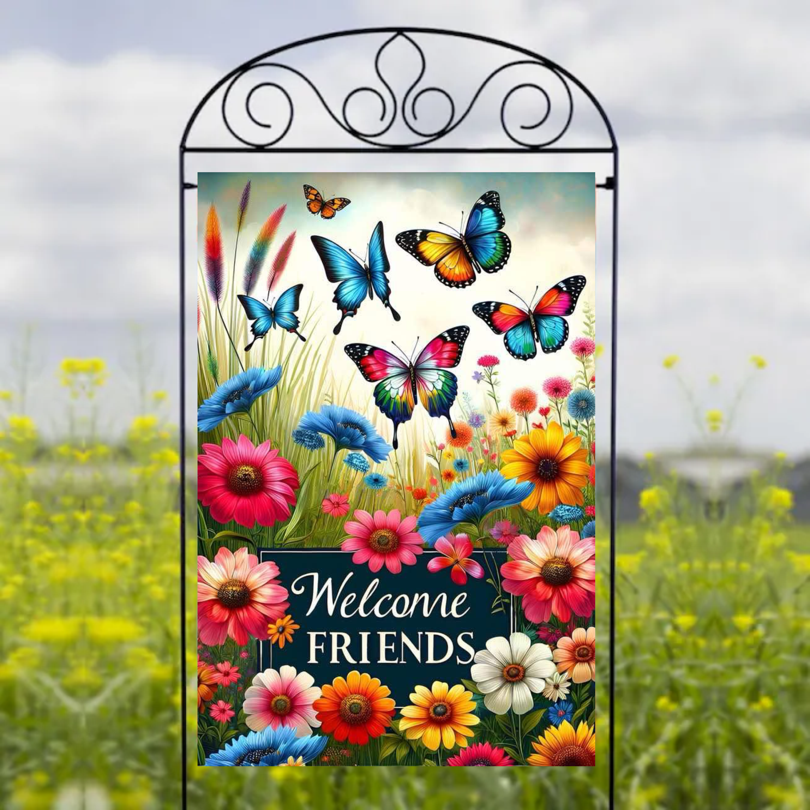 Welcome Friends - Garden Flag Sublimation Transfers