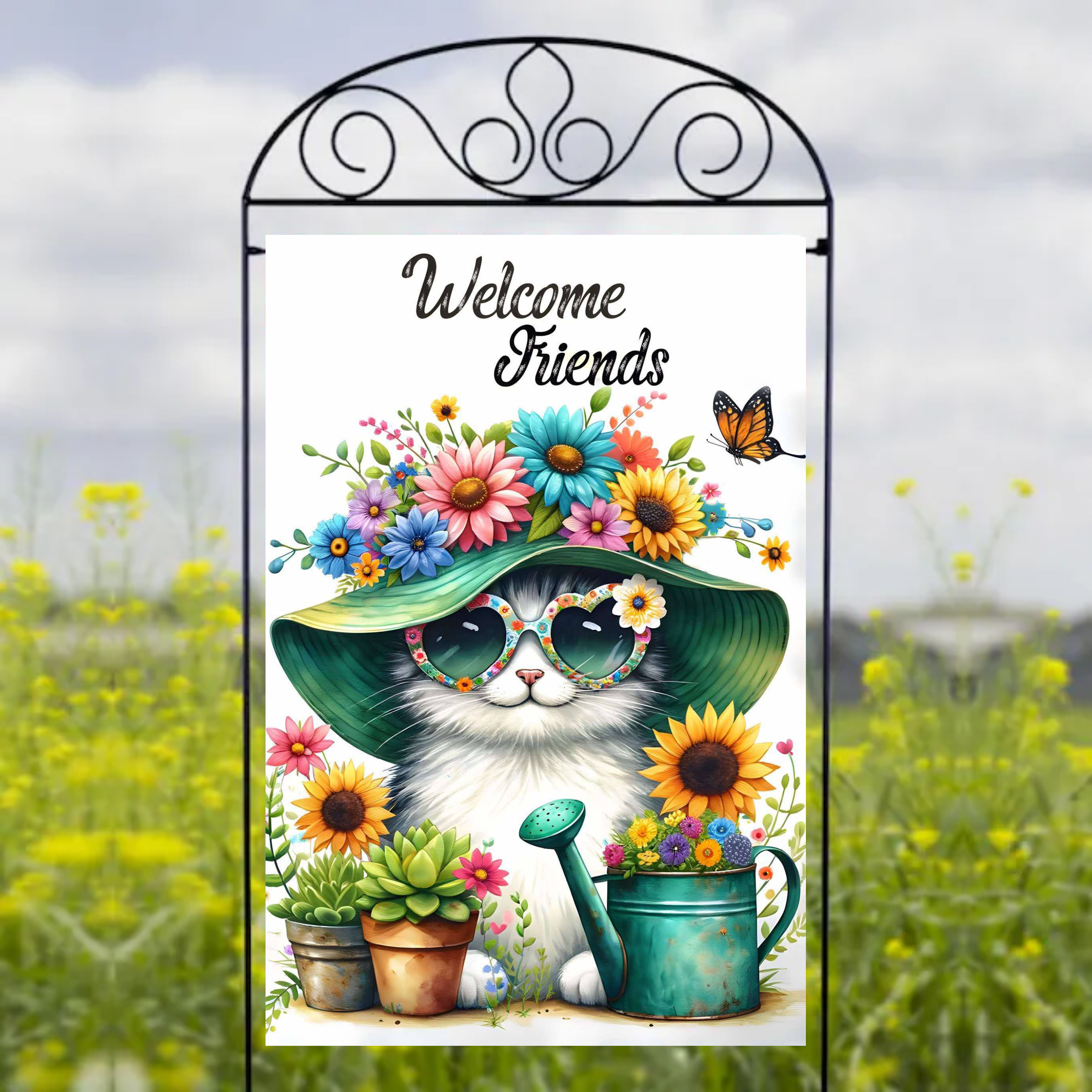 Welcome Friends - Garden Flag Sublimation Transfers