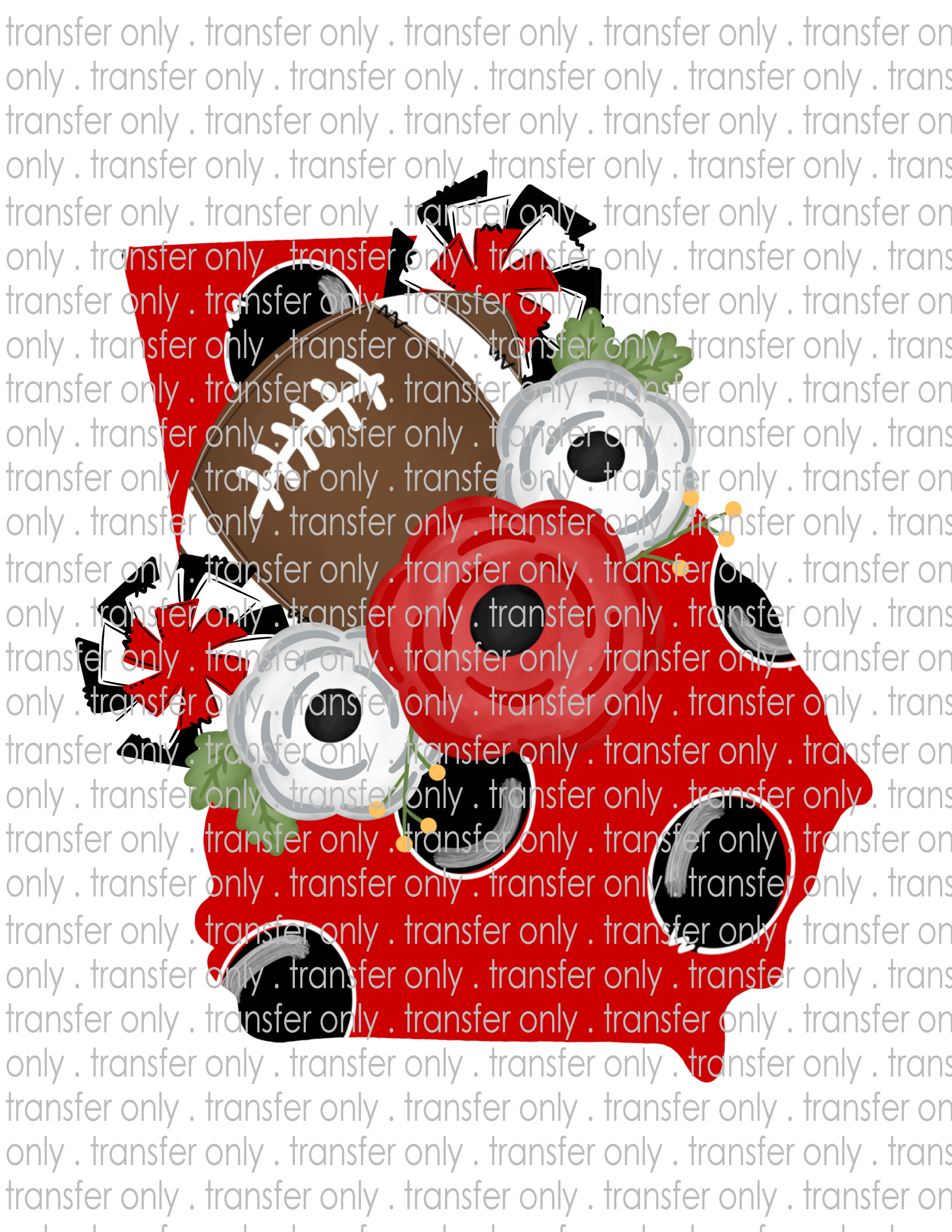 Lady Bulldogs - Waterslide, Sublimation Transfers