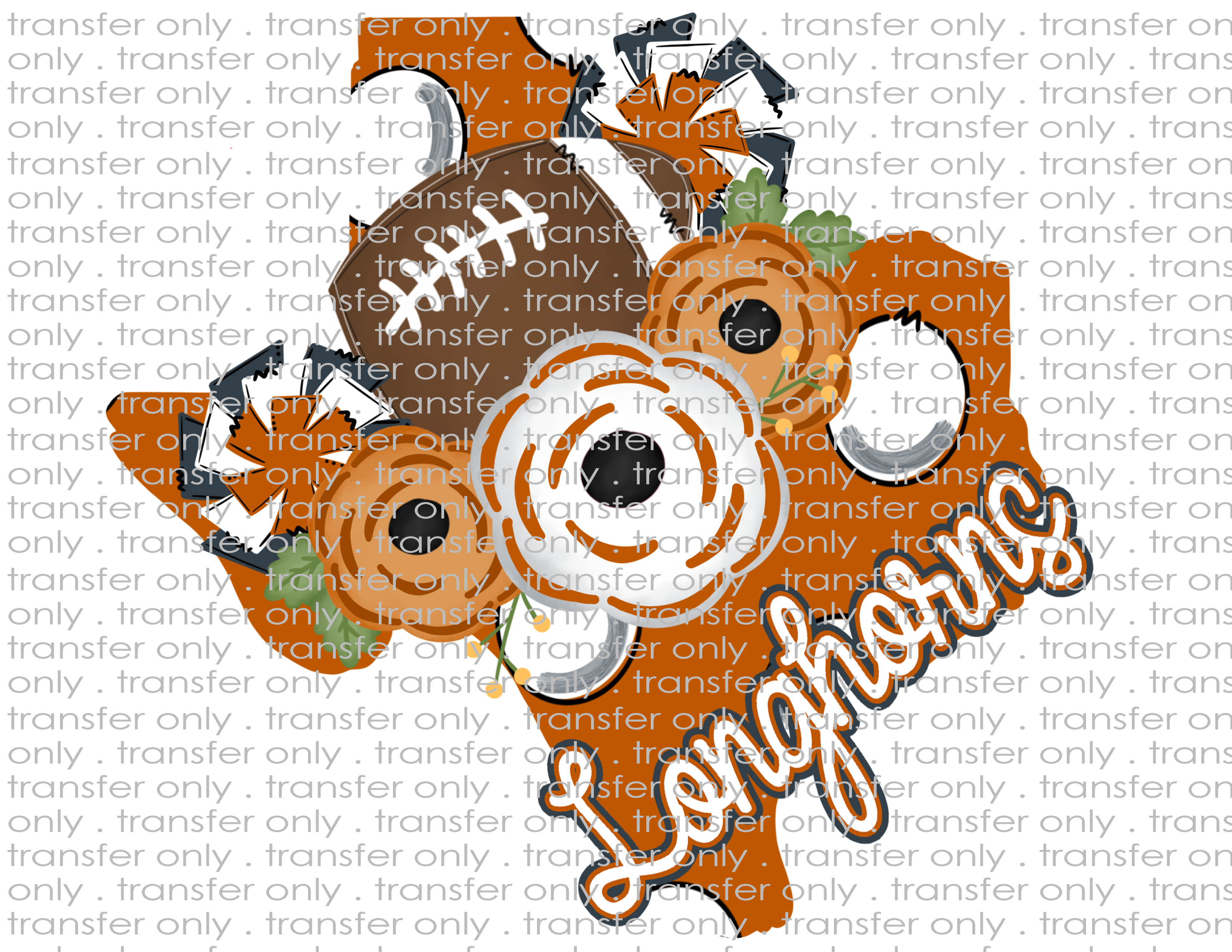 Lady Longhorns - Waterslide, Sublimation Transfers
