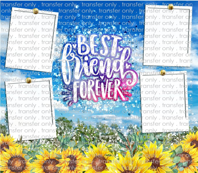 4 images - Best Friends - Add Your Own Photos - Sublimation Tumbler Wrap