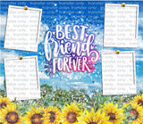 4 images - Best Friends - Add Your Own Photos - Sublimation Tumbler Wrap