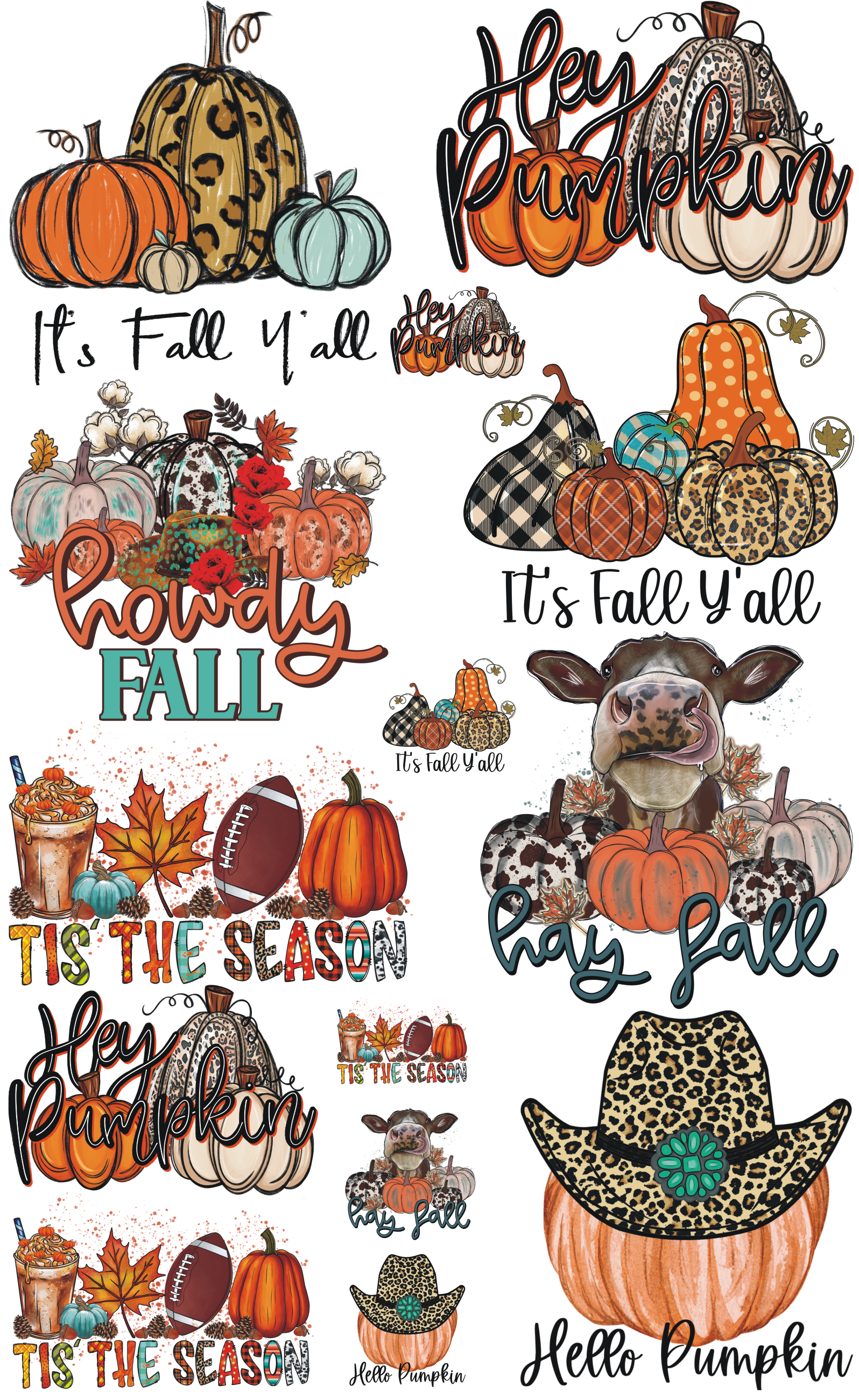 Fall Gang Sheet - DTF Transfer